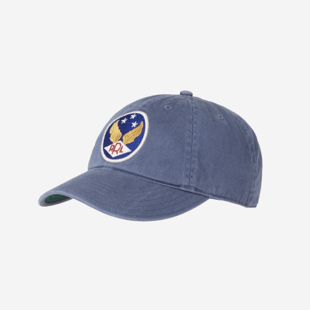 Double RL Garment Dyeing Twill Ball Cap Black, Double RL Garment Dyeing Twill Ball Cap Blue 착용 스타일 - 4