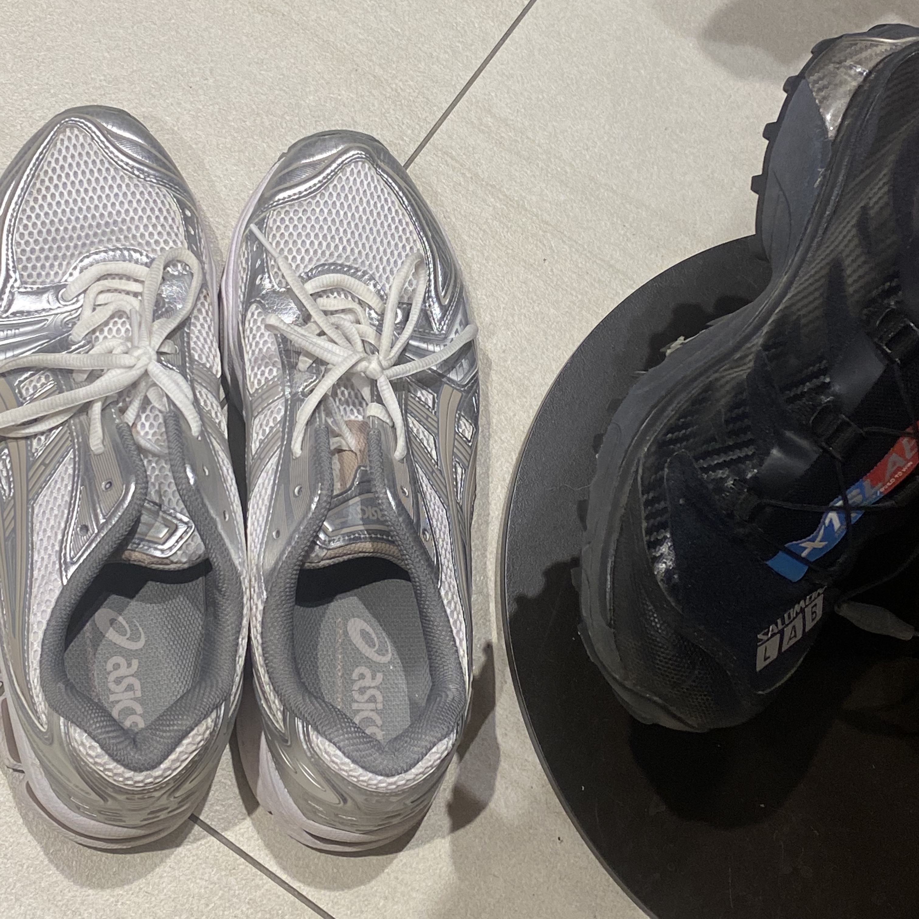 (W) Asics Gel-Kayano 14 White Moonrock 착용 스타일 - 2