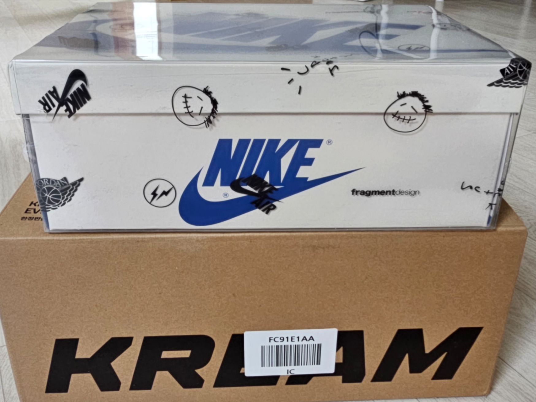Jordan 1 x Travis Scott x Fragment Retro Low OG SP Military Blue 착용 스타일
