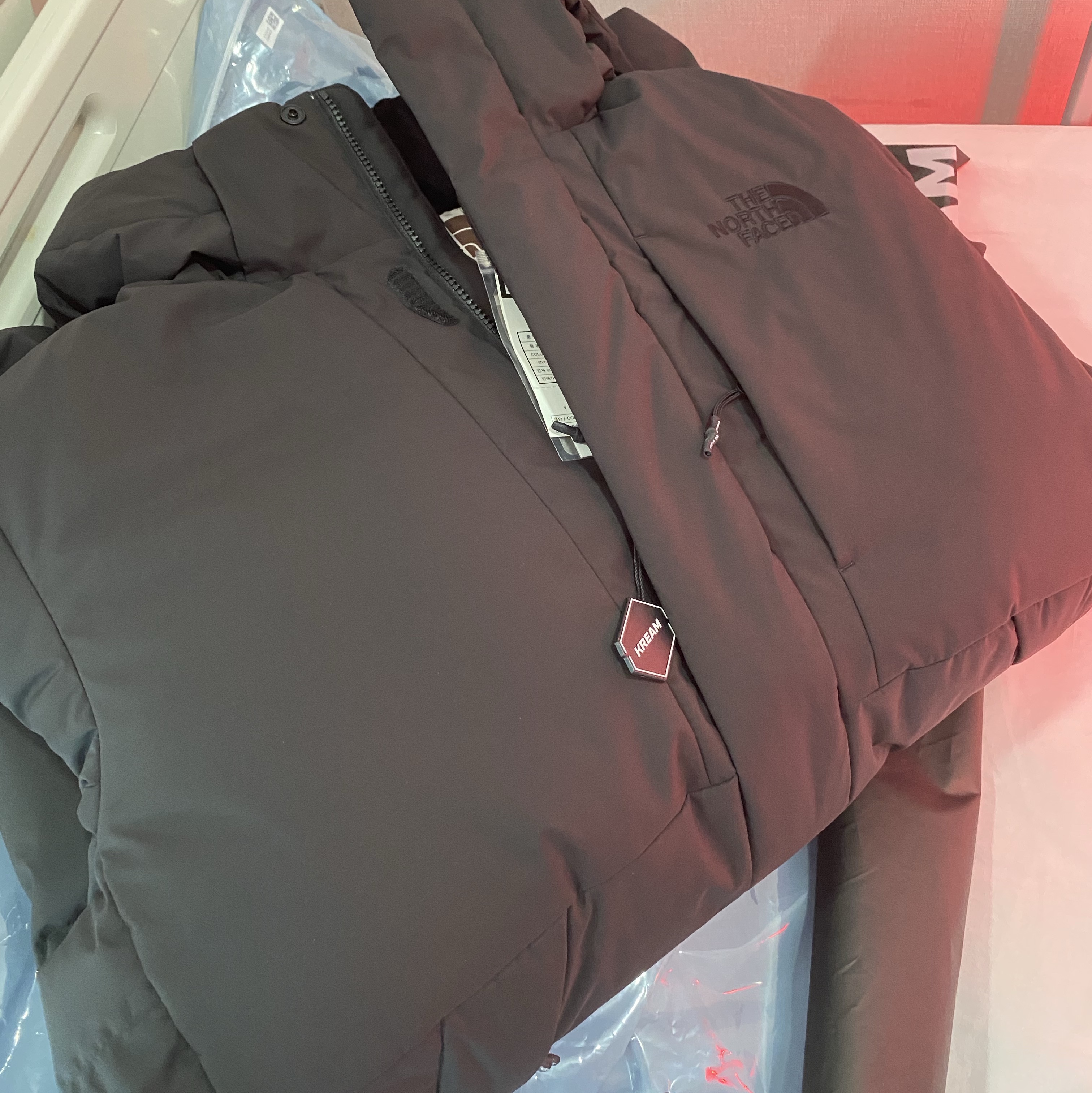The North Face White Label Action Tech Down Coat Black 착용 스타일