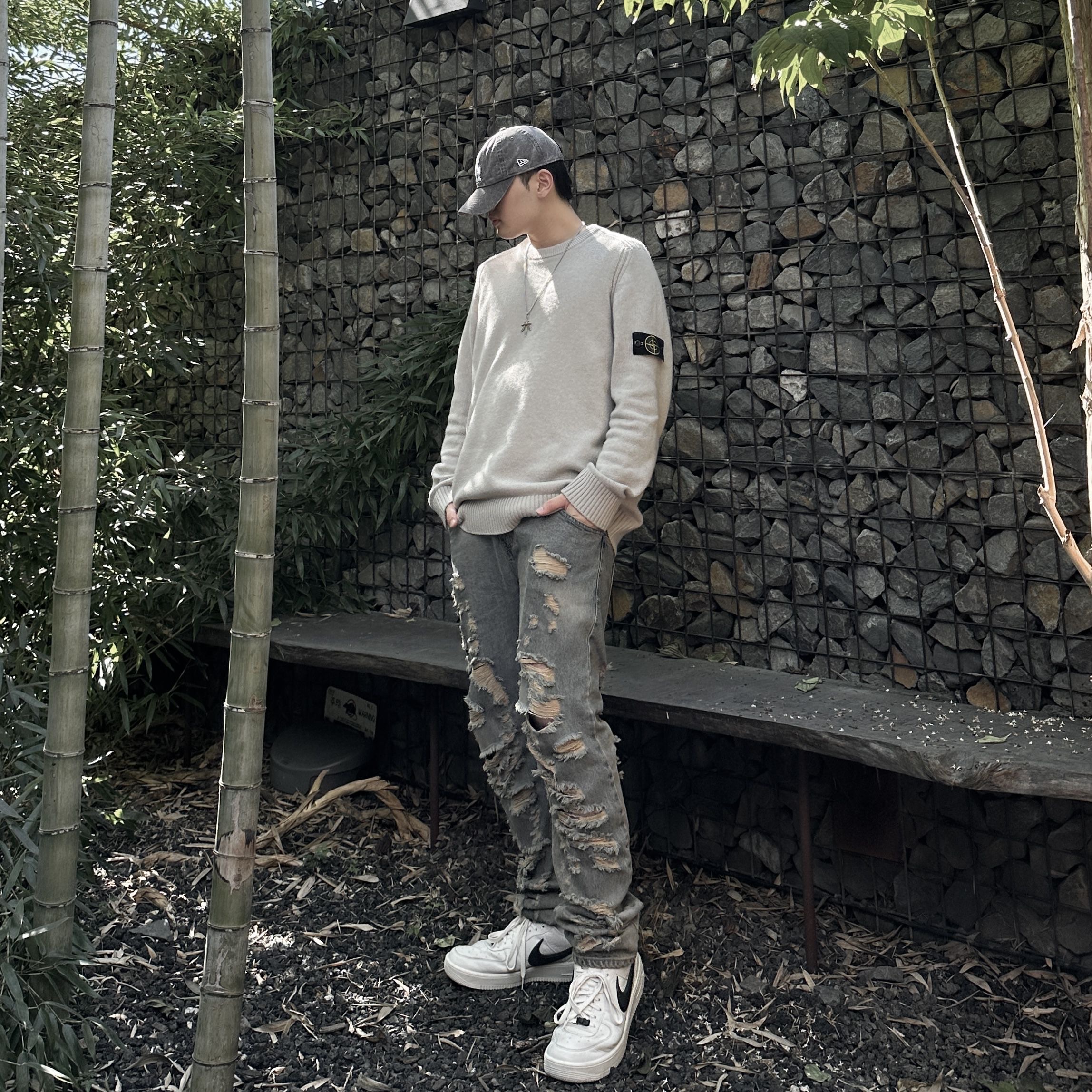 Nike x Ambush Air Force 1 Low SP Phantom 착용 스타일 - 2