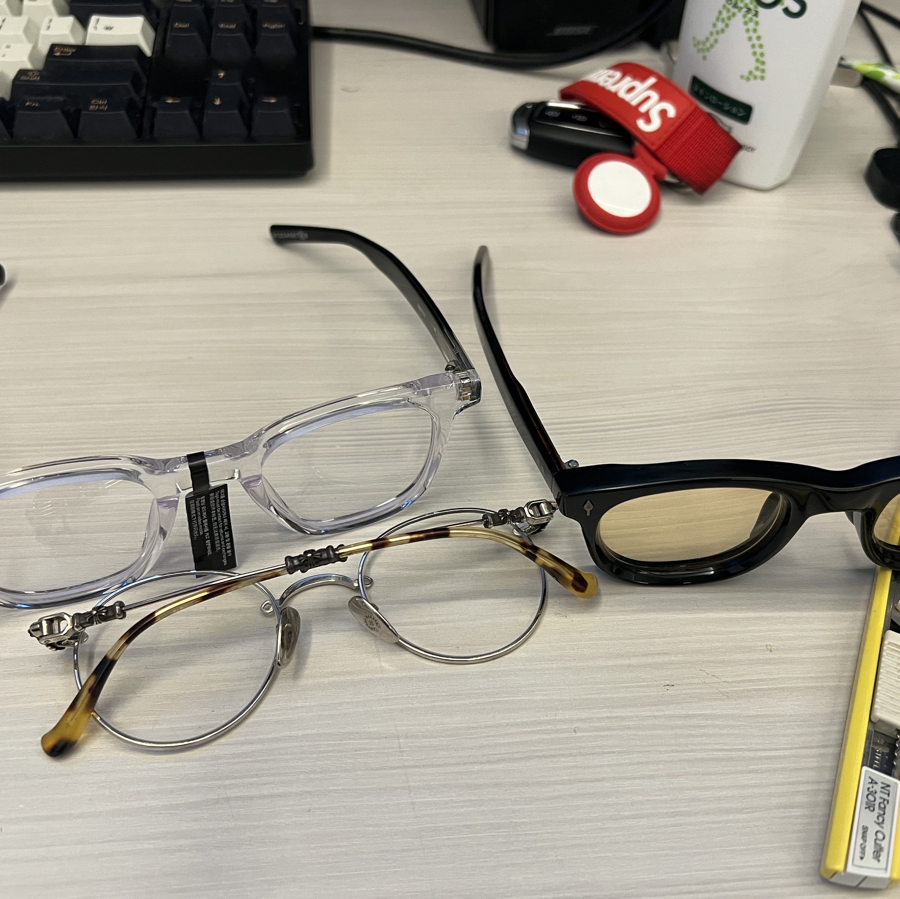 Gentle Monster x Maison Margiela MM010 Clear Black Gradient 착용 스타일