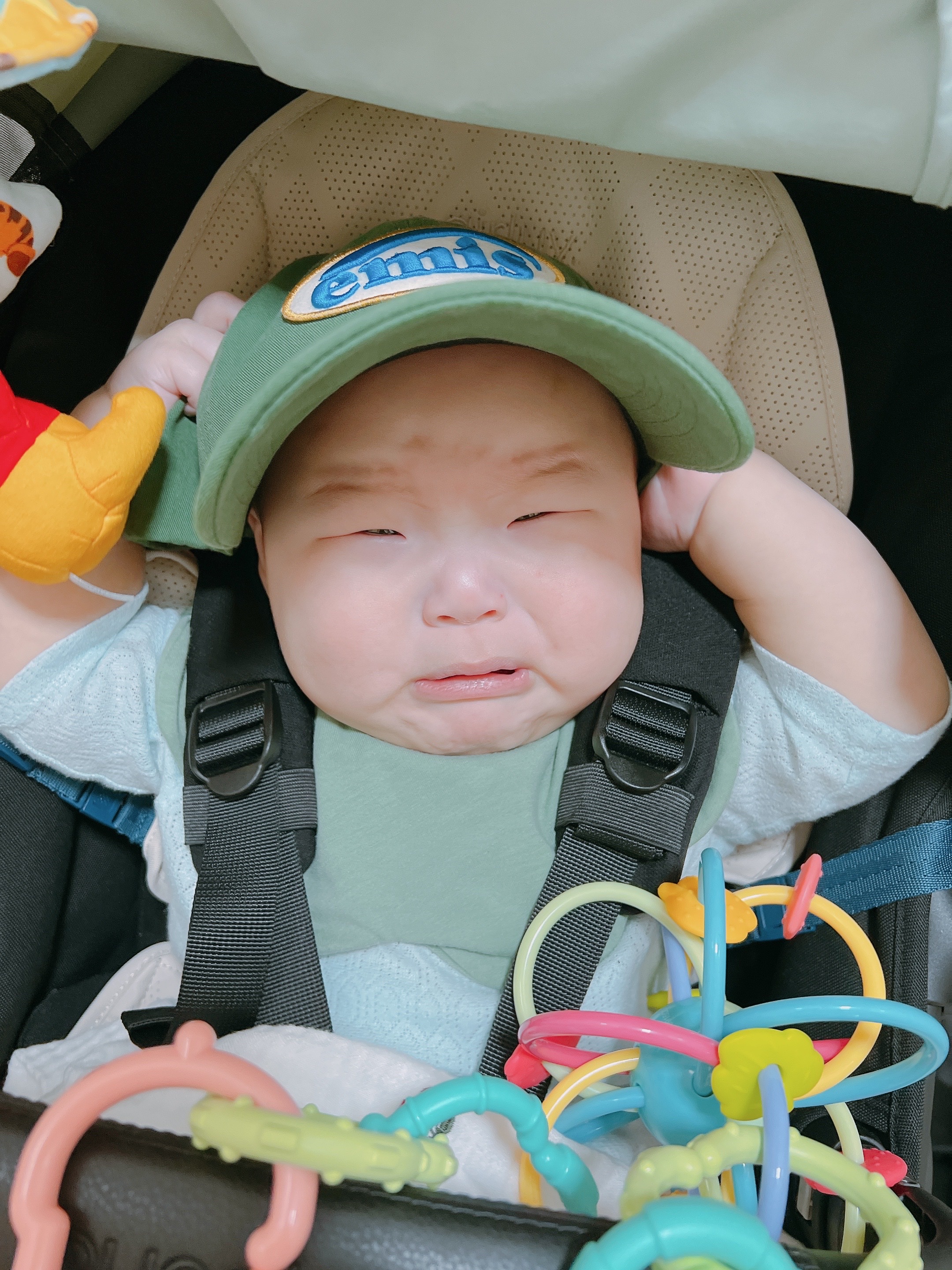 Emis Wappen Ball Cap Green 착용 스타일 - 3