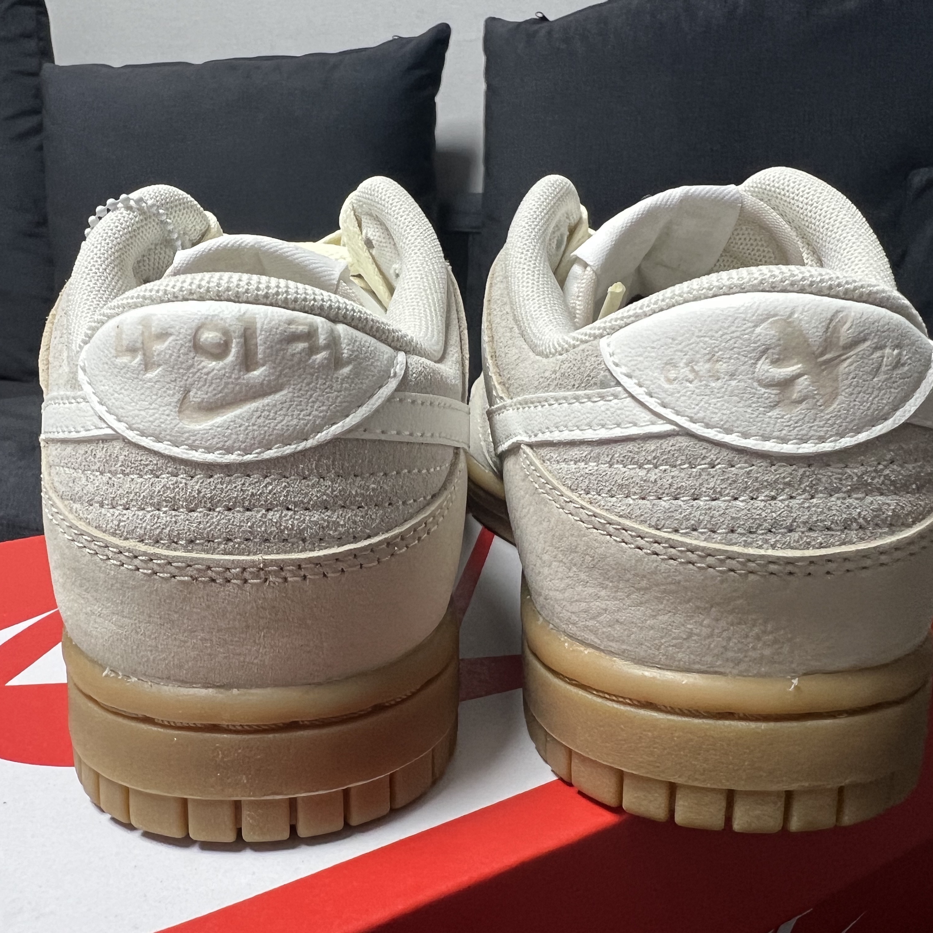 (W) Nike Dunk Low Hangul Day Light Orewood Brown Sail 착용 스타일 - 3