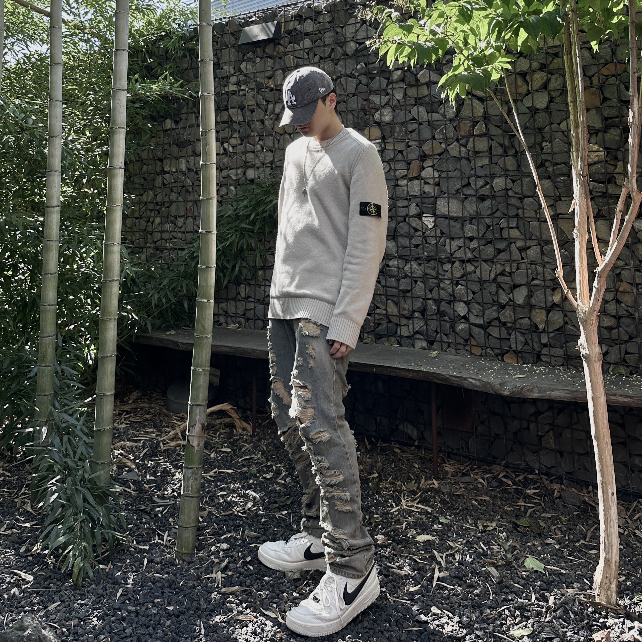 Nike x Ambush Air Force 1 Low SP Phantom 착용 스타일 - 4