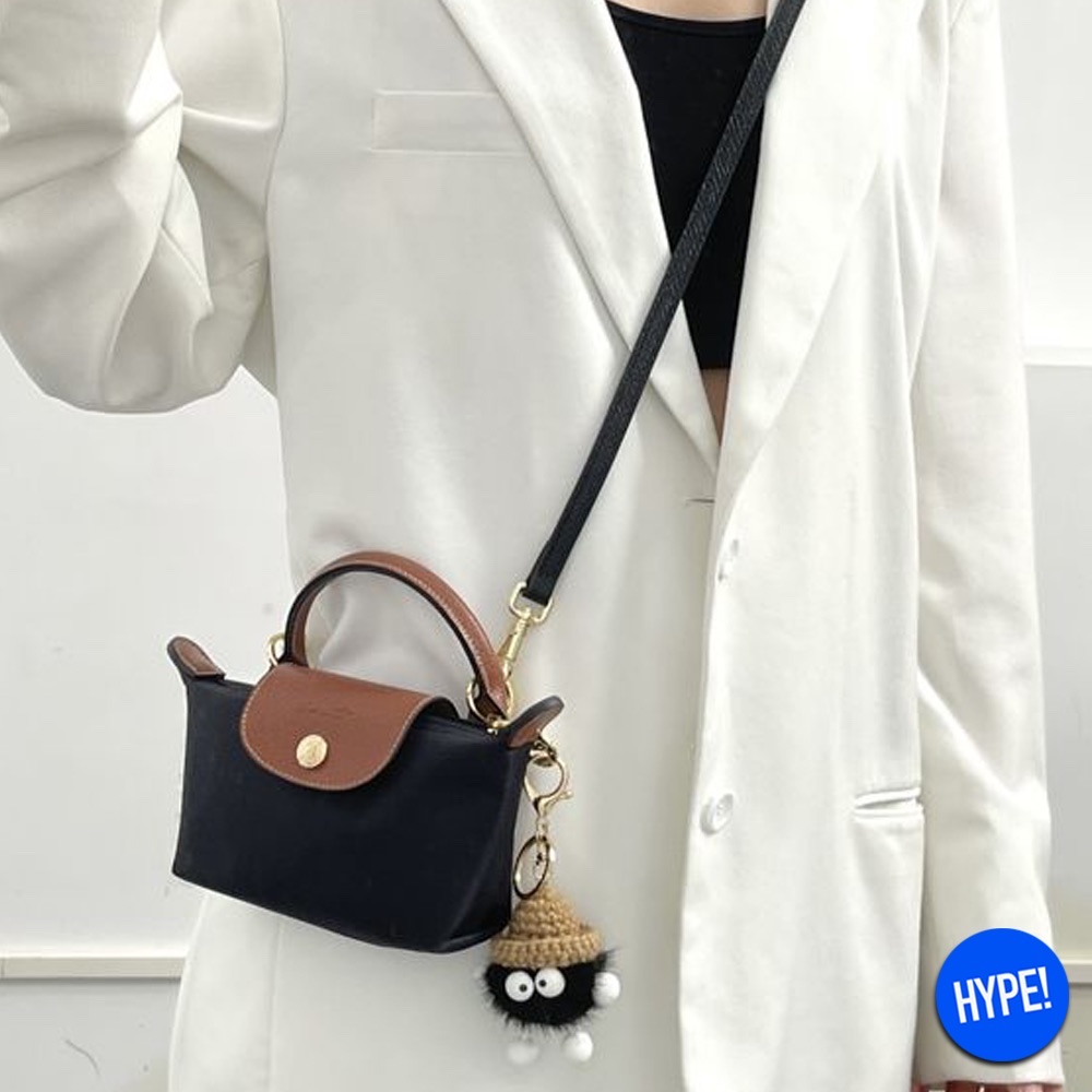 Longchamp Le Pliage Green Handle Pouch Pink, Longchamp Le Pliage Original Handle Pouch Paper 착용 스타일 - 5