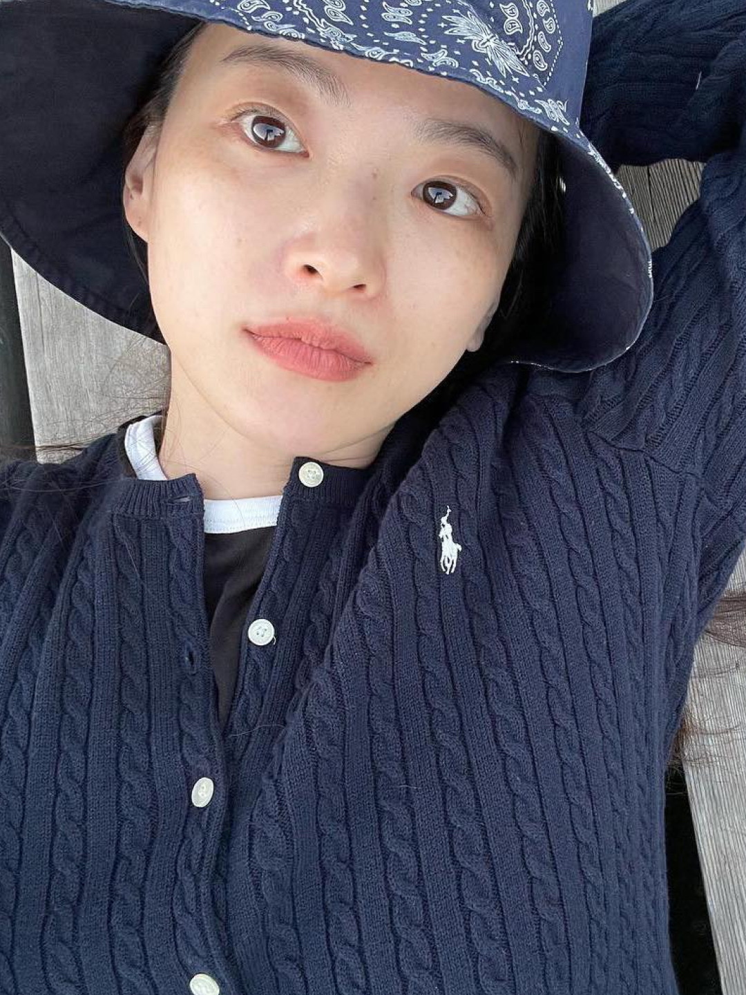 [30% 적립] Polo Ralph Lauren Children Mini Cable Cotton Cardigan Hunter Navy 착용 스타일 - 3