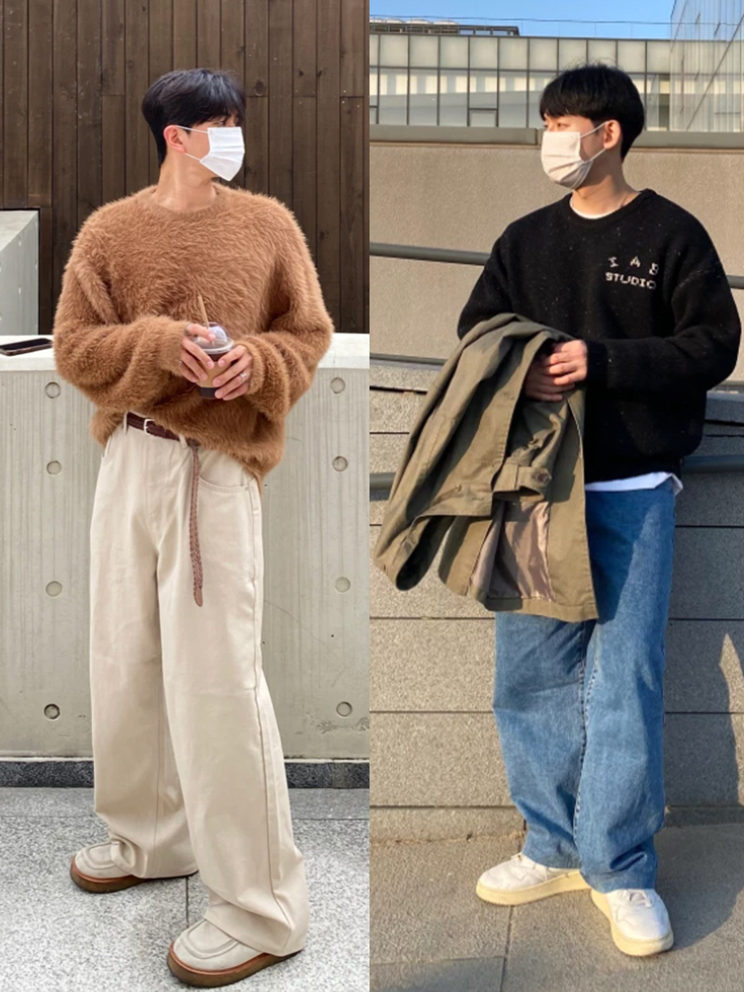 Nike x Stussy NRG LS Knit Sweater Fossil (DR2893-238), Nike Air Kukini Triple Black 착용 스타일 - 3