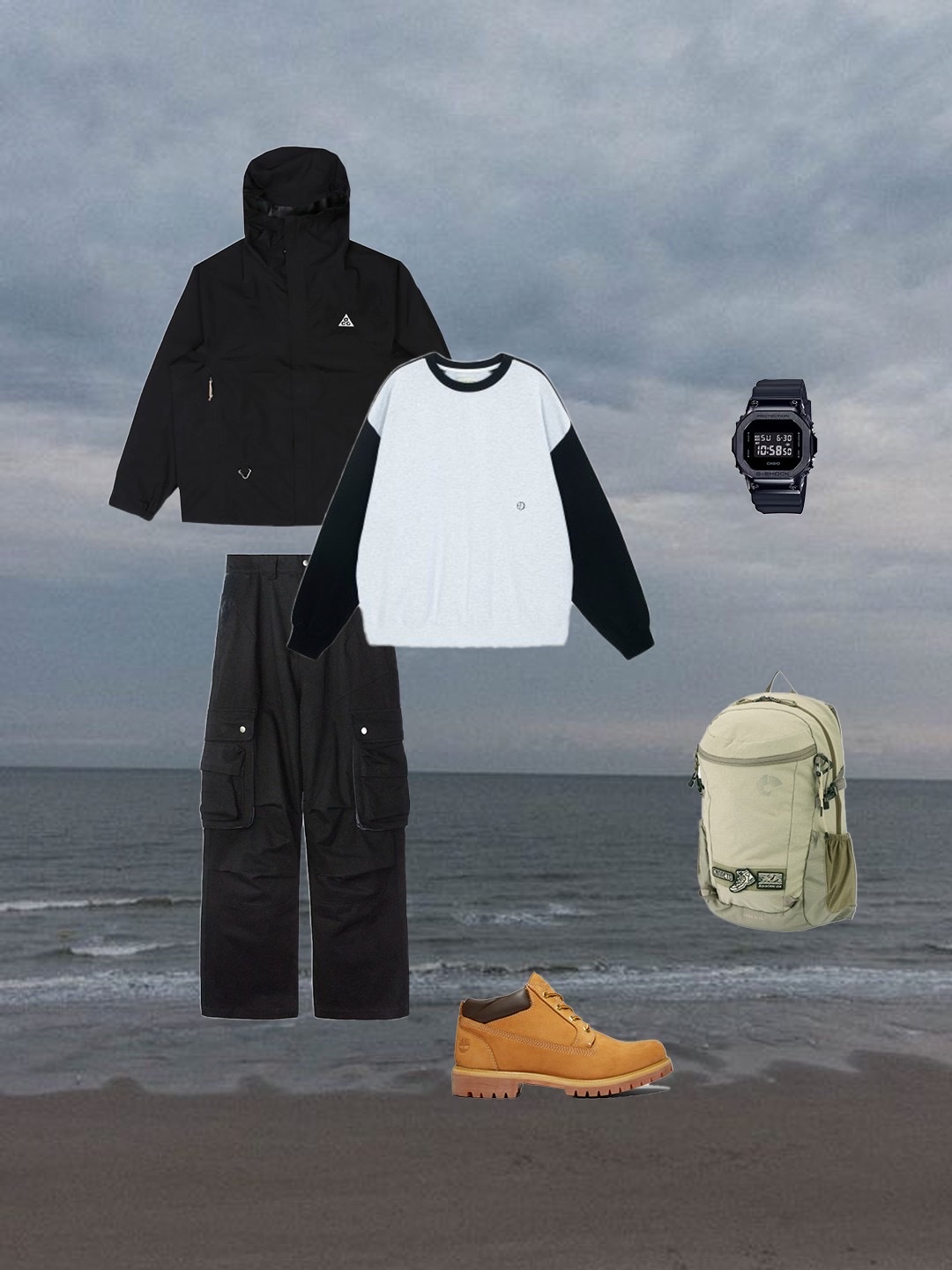 Sansan Gear Windblock Jacket Grey - 23SS, Sansan Gear Vent Pants Grey - 23SS 착용 스타일 - 3