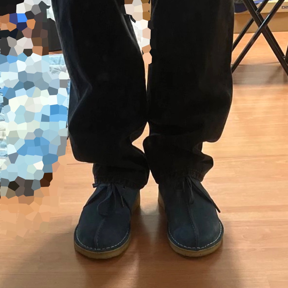 Clarks Desert Trek Blue Nubuk 착용 스타일