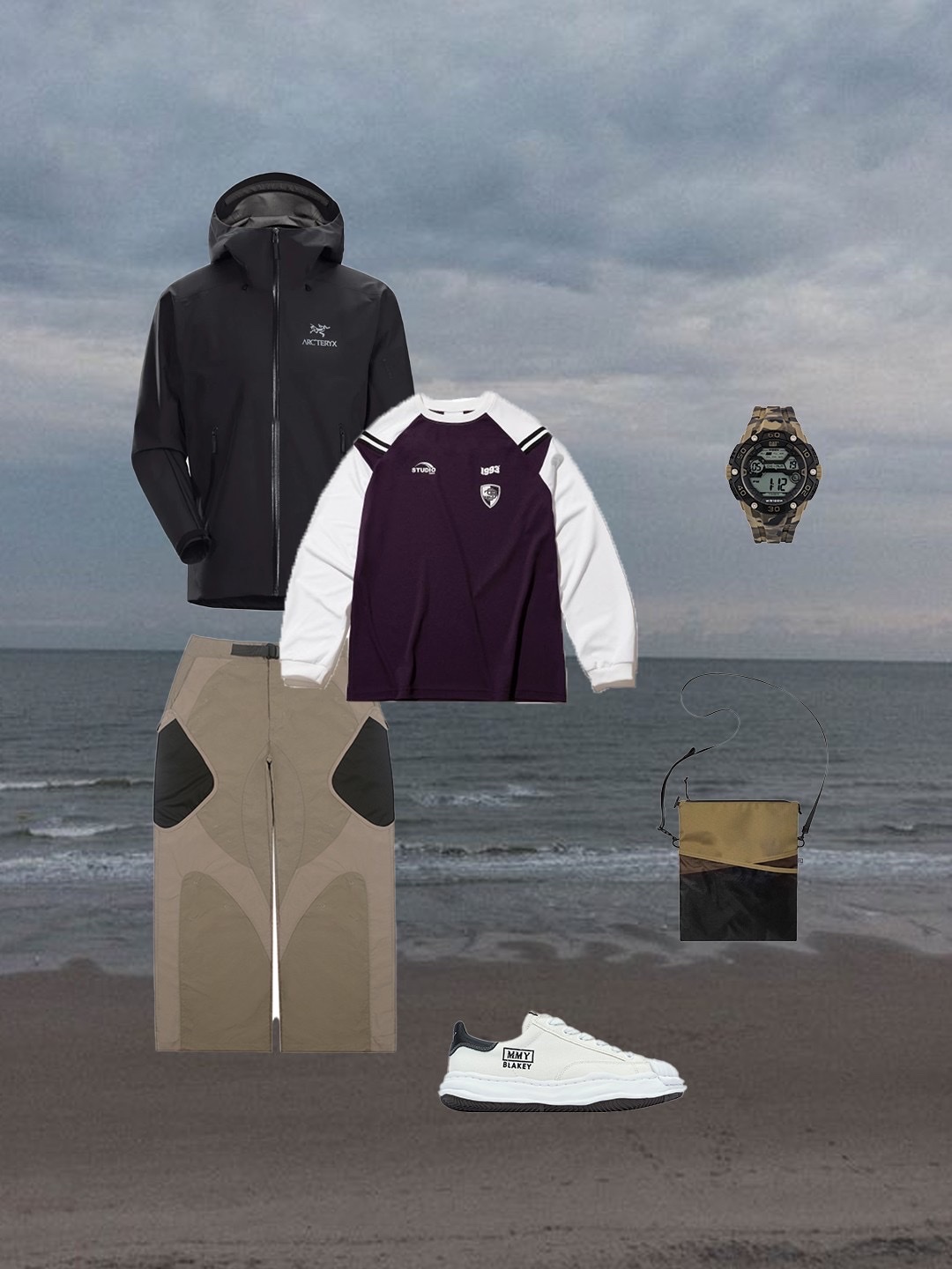 Sansan Gear Windblock Jacket Grey - 23SS, Sansan Gear Vent Pants Grey - 23SS 착용 스타일 - 5