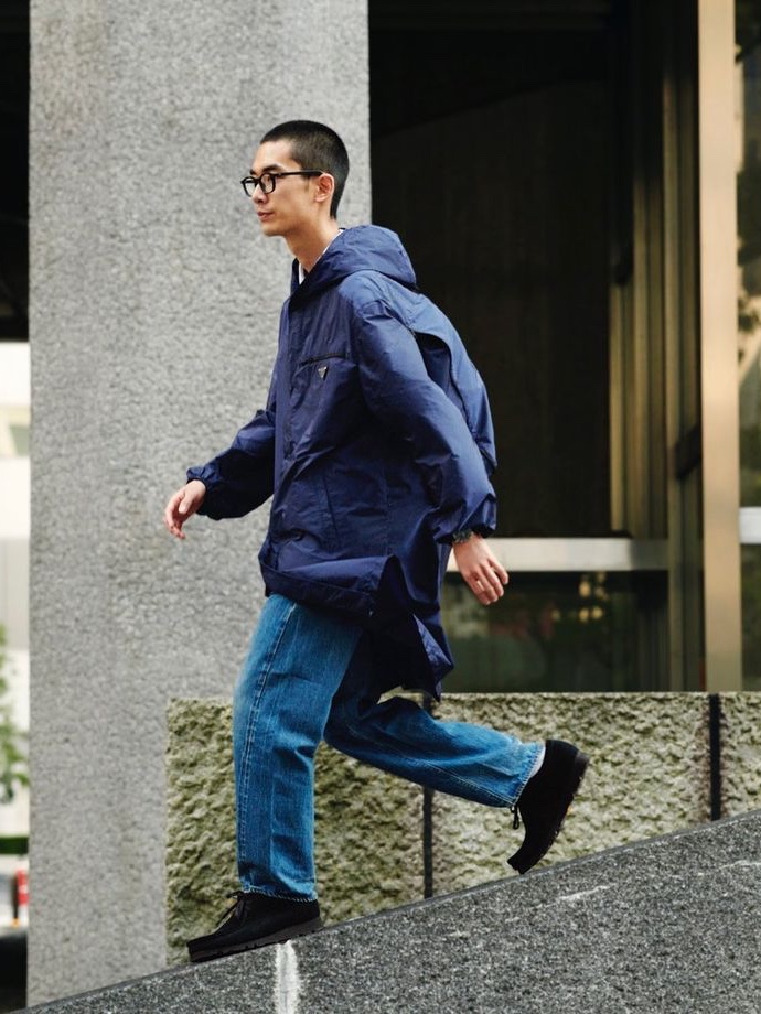 Clarks Wallabee Maple Suede, Clarks Wallabee Black Suede 착용 스타일 - 2