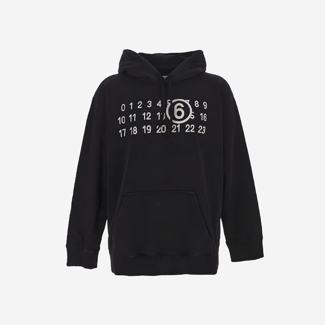 MM6 Maison Margiela Number Logo Hoodie Black 상세 이미지 1