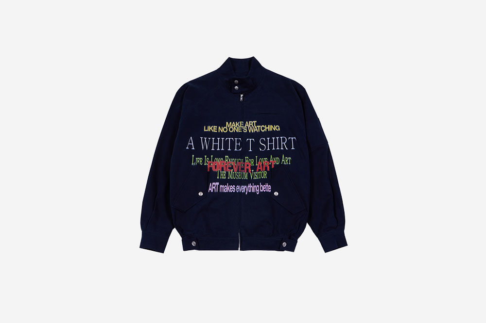 ブルゾン THE MUSEUM VISITOR LETTERING PRINTED COTTON BLOUSON MR425 THE MUSEUM VISITOR LETTERING PRINTED COTTON BLOUSON MR425