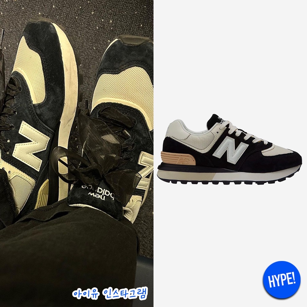 New Balance 550 White Red - 2E Wide, New Balance 574 Legacy Black Angora 착용 스타일 - 3