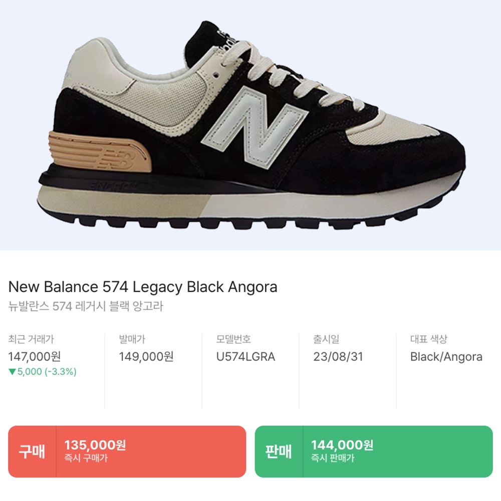 New Balance 550 White Red - 2E Wide, New Balance 574 Legacy Black Angora 착용 스타일 - 4