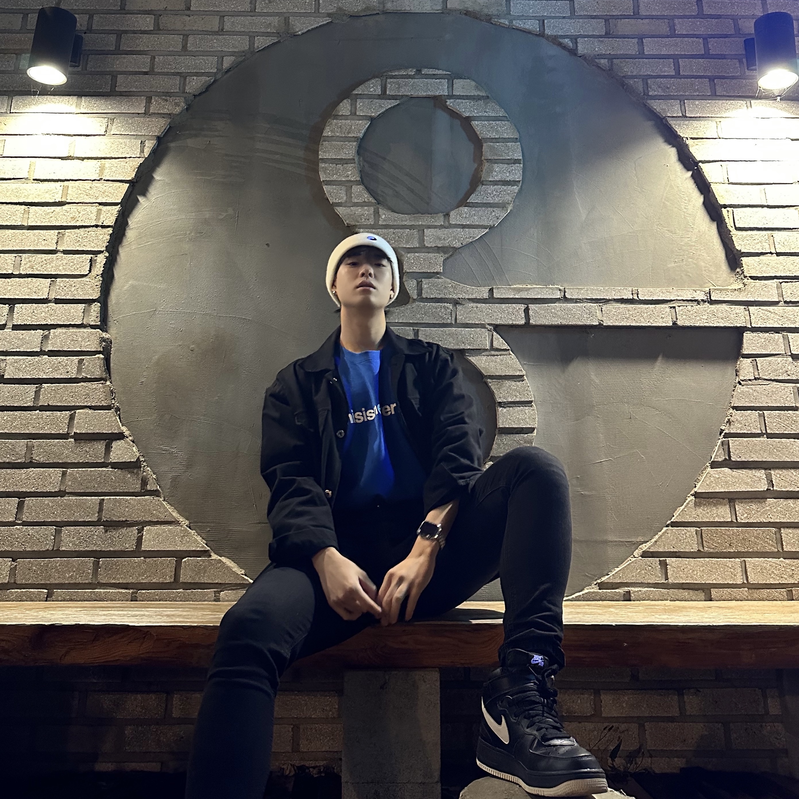 Stussy x Our Legacy Yin Yang Beanie Bone, Apple Watch Nike SE 40mm Cellular Space Gray Aluminum Case with Nike Sport Band Anthracite Black (Korean Ver.) 착용 스타일