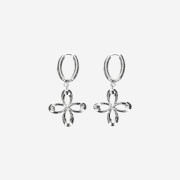 Surgery Clover Logo Earrings Silver