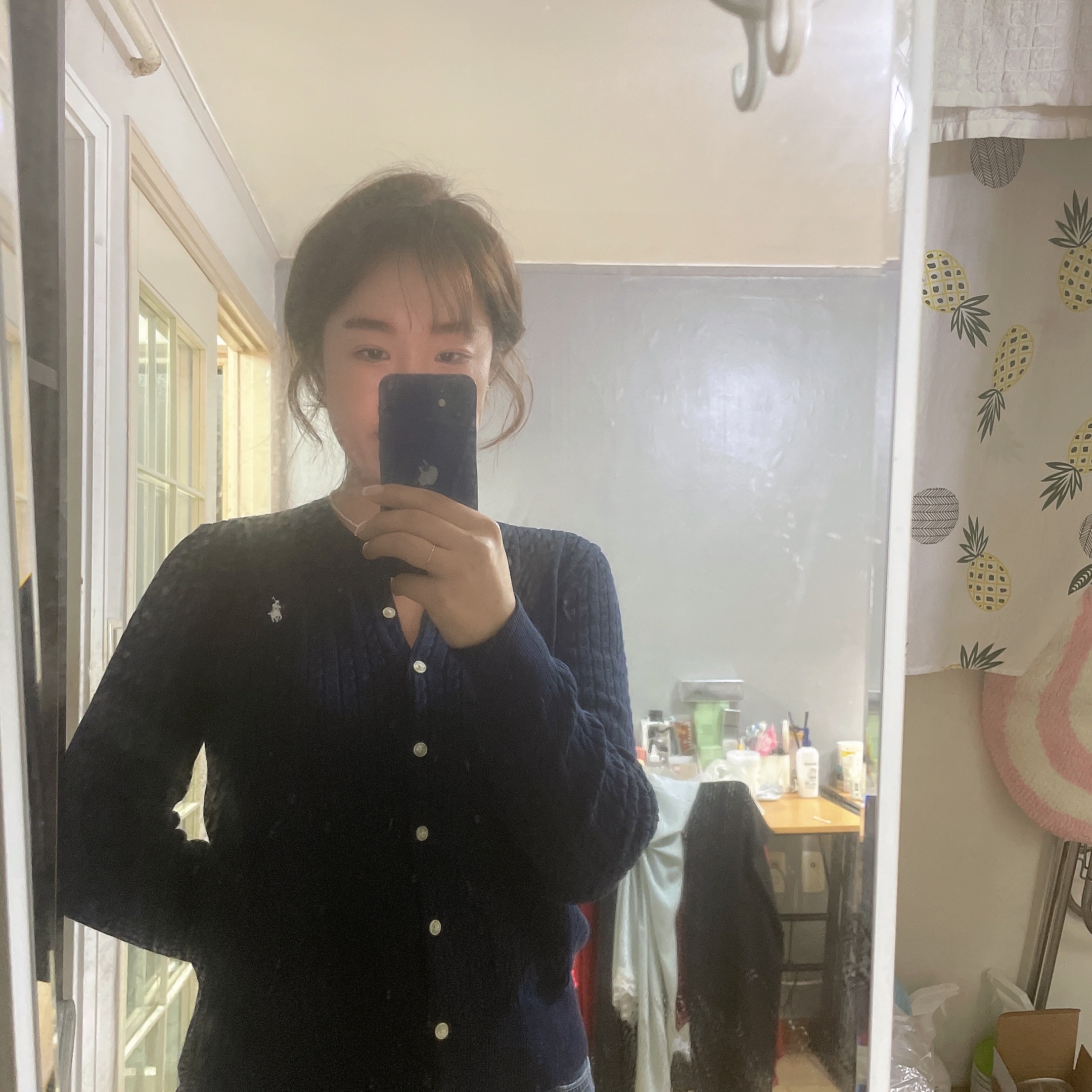 [30% 적립] Polo Ralph Lauren Children Mini Cable Cotton Cardigan Hunter Navy 착용 스타일