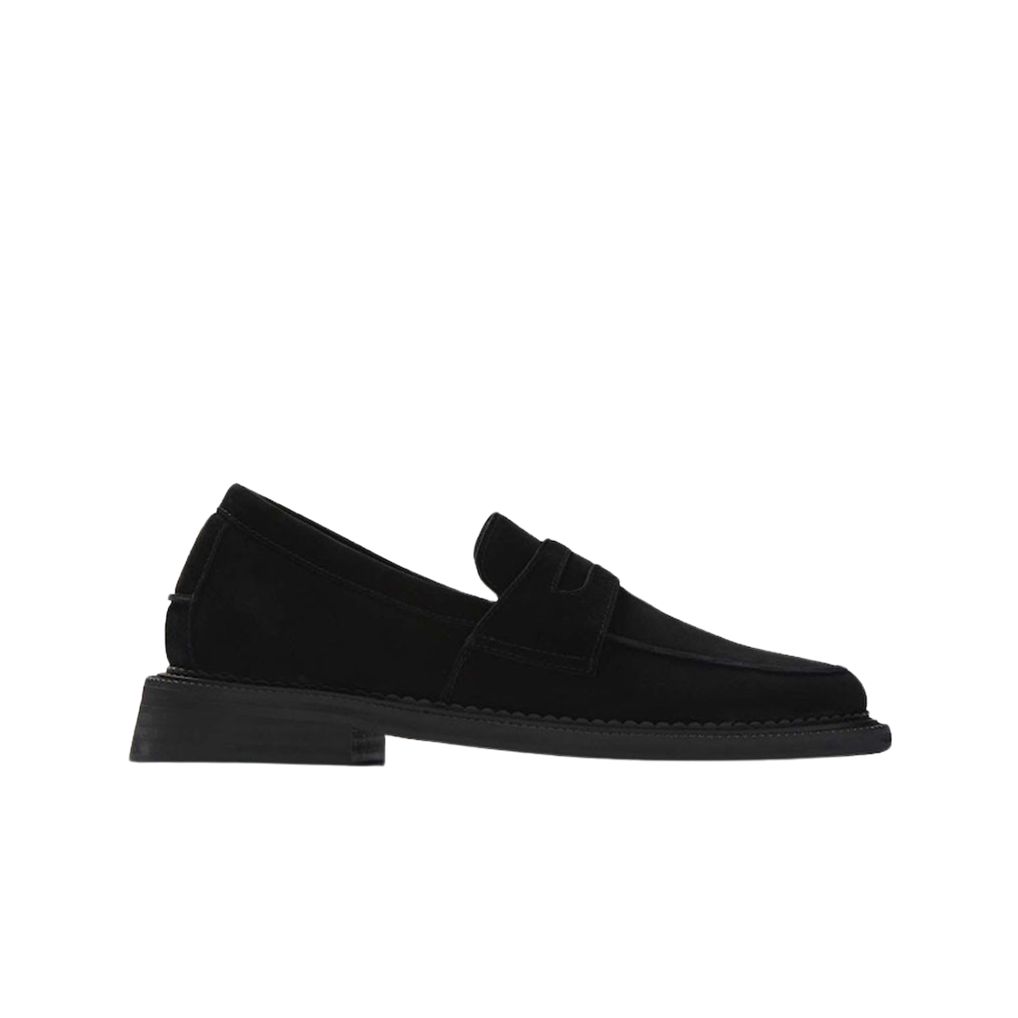 에스티유 스웨이드 페니 로퍼 블랙(STU Suede Peny Loafers Black)