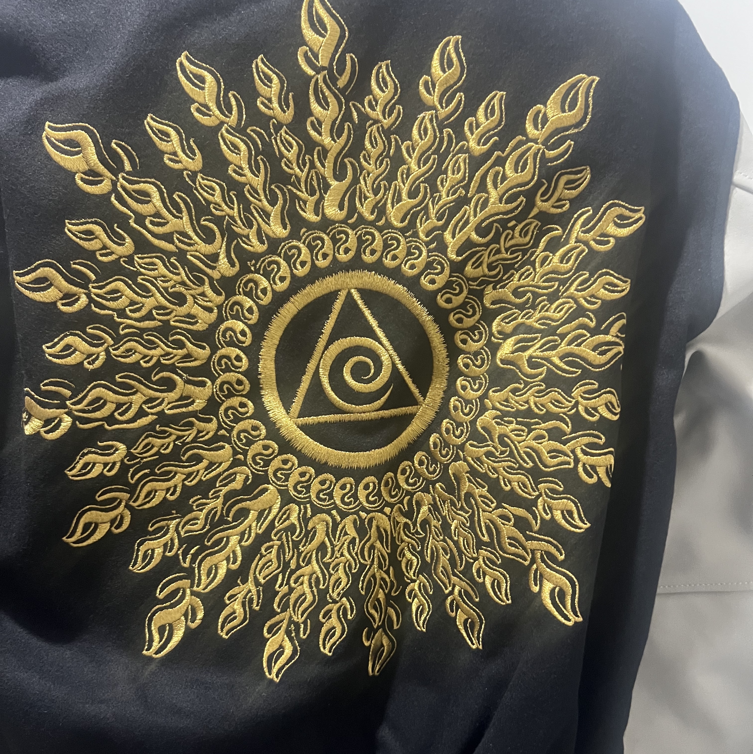 Stussy x Dries Van Noten Varsity Jacket Black 착용 스타일