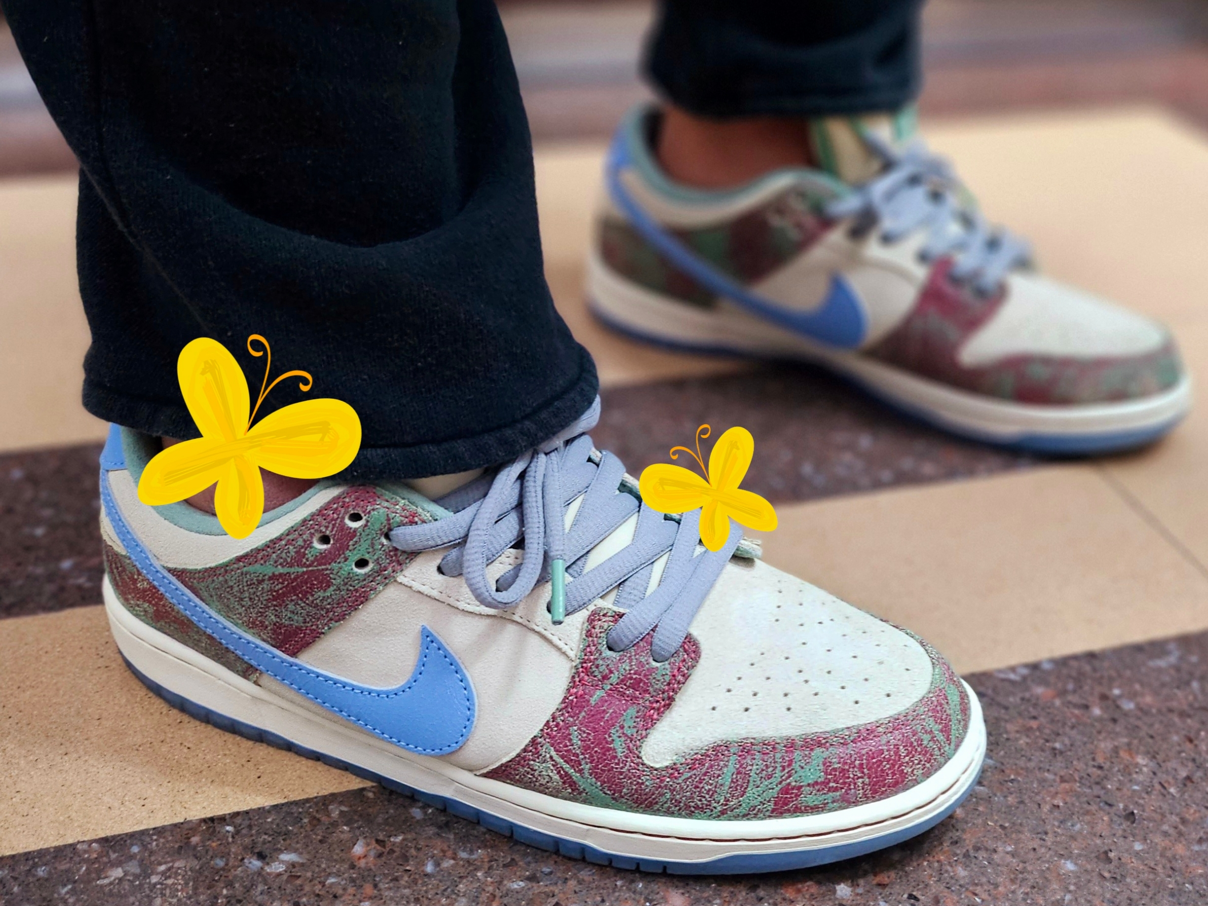 Nike x Crenshaw Skate Club SB Dunk Low Sail Light Blue Cedar 착용 스타일