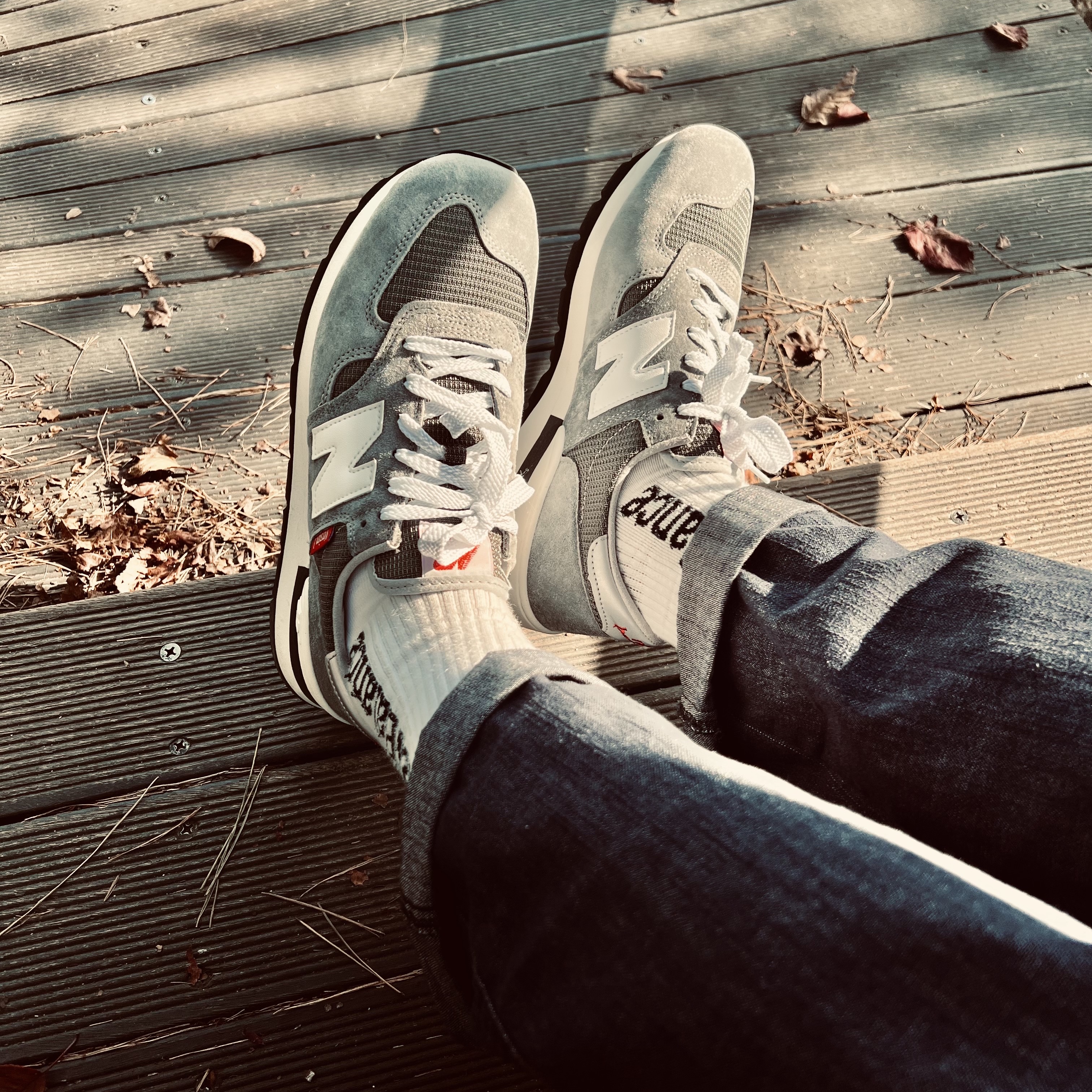 New Balance 990vs1 Made in USA Grey 착용 스타일
