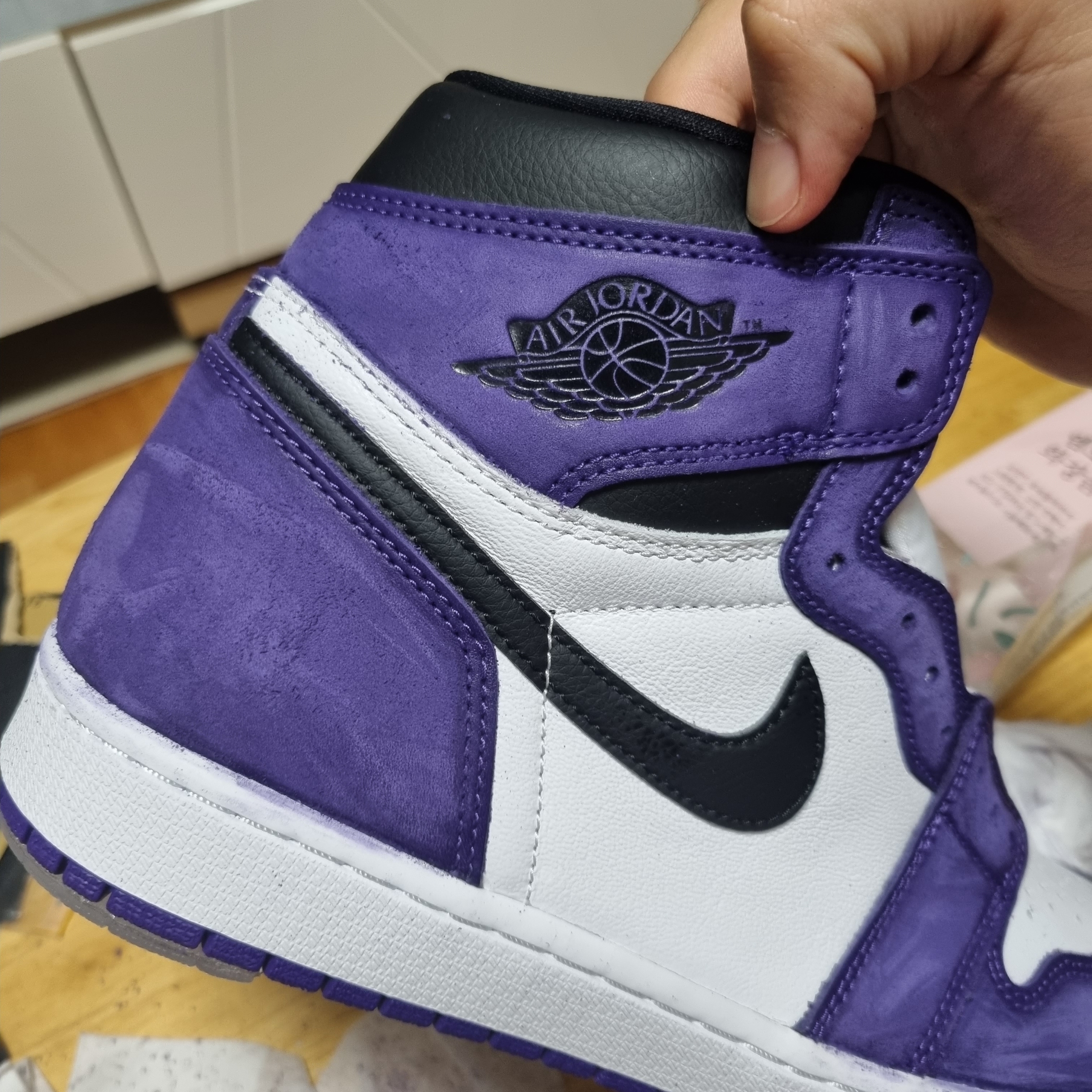 Jordan 1 Retro High OG Court Purple 2020 착용 스타일 - 2
