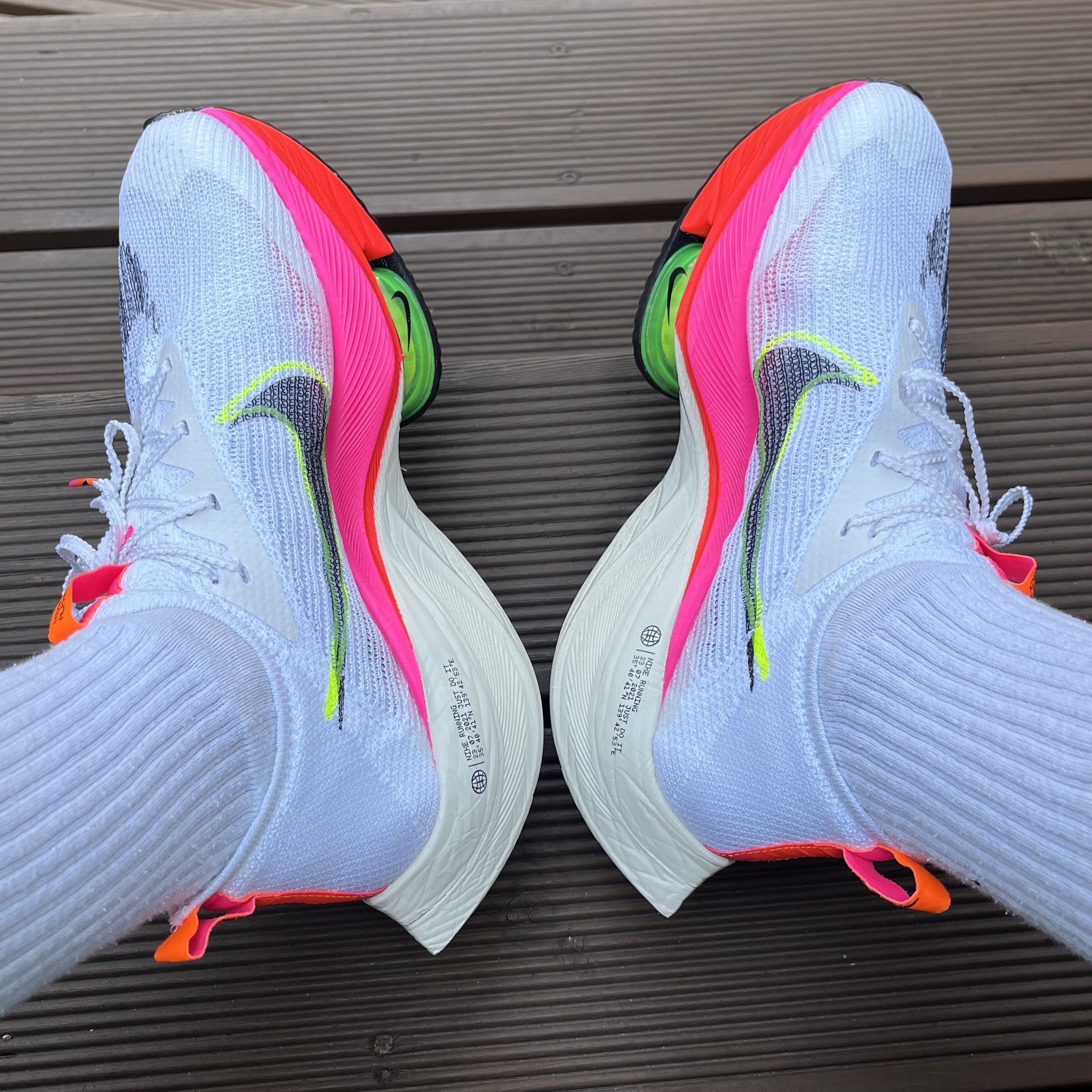 Nike Air Zoom Alphafly Next% Flyknit Rawdacious 착용 스타일