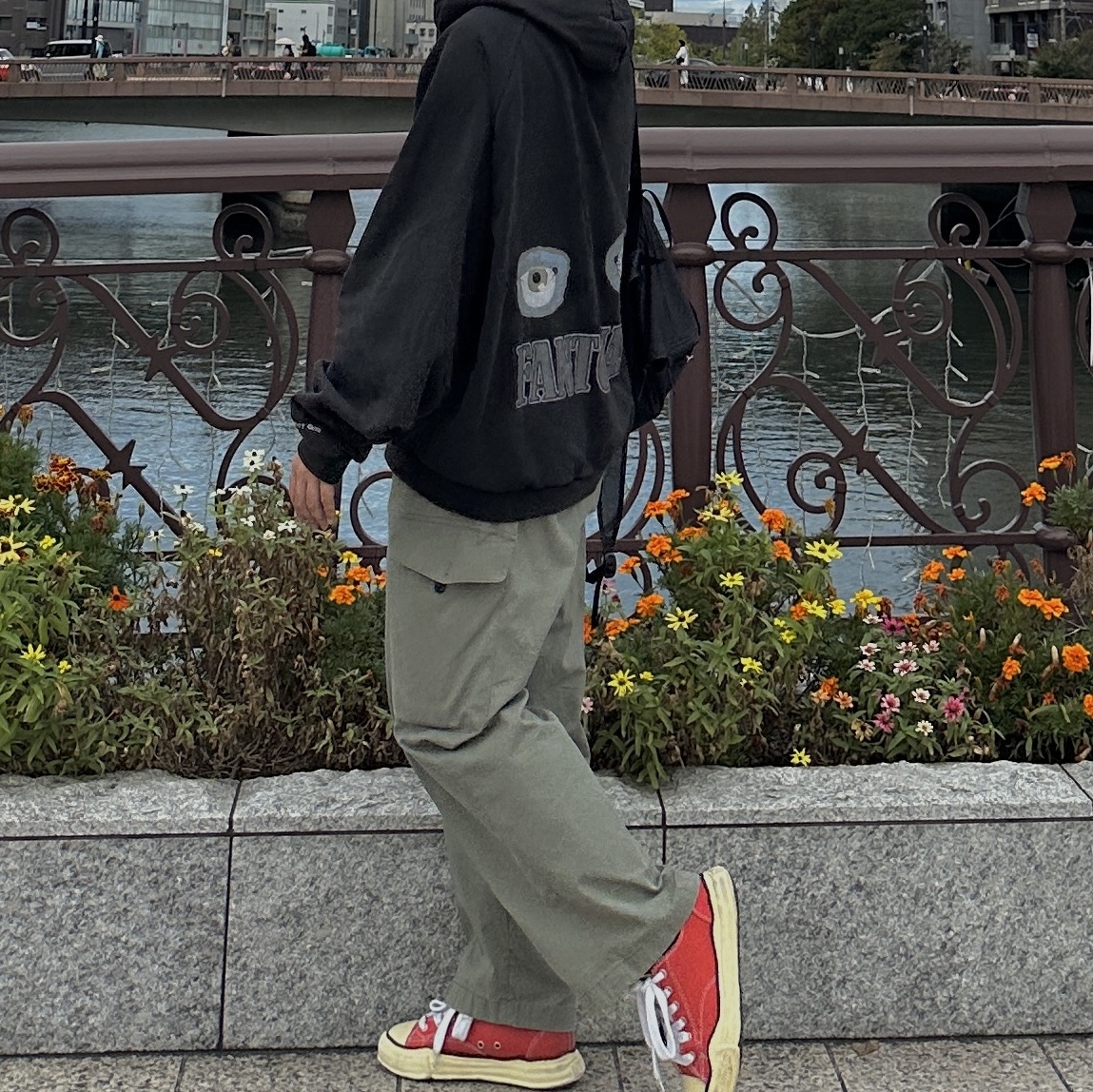 Project G/R Mind Slaughter Vintage Washeed Hoodie Black 착용 스타일 - 2