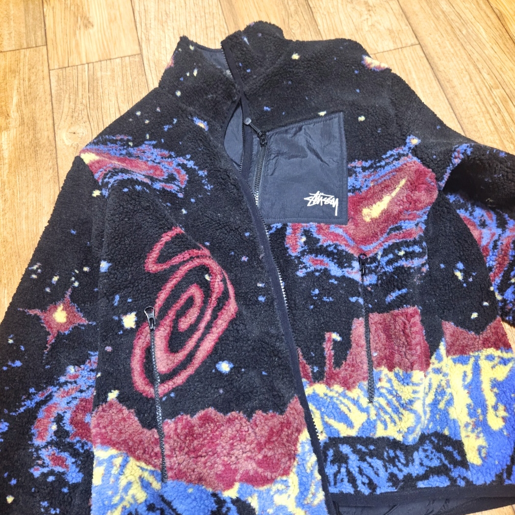 Stussy Cosmos Reversible Jacket Multi 착용 스타일 - 1