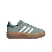 (W) Adidas Gazelle Bold Silver Green Cloud White