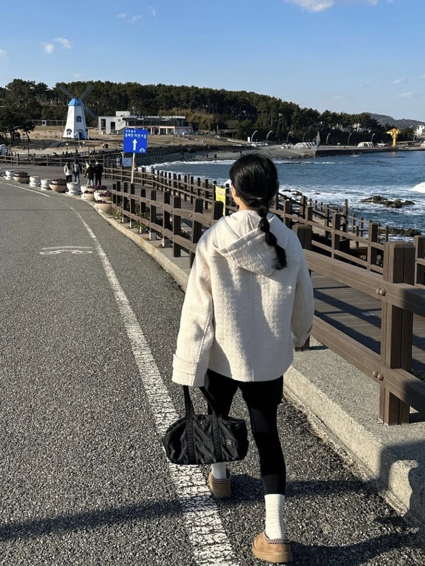 Porter Tanker Duffle Bag S Black, Porter Tanker Duffle Bag L Iron Blue 착용 스타일 - 3