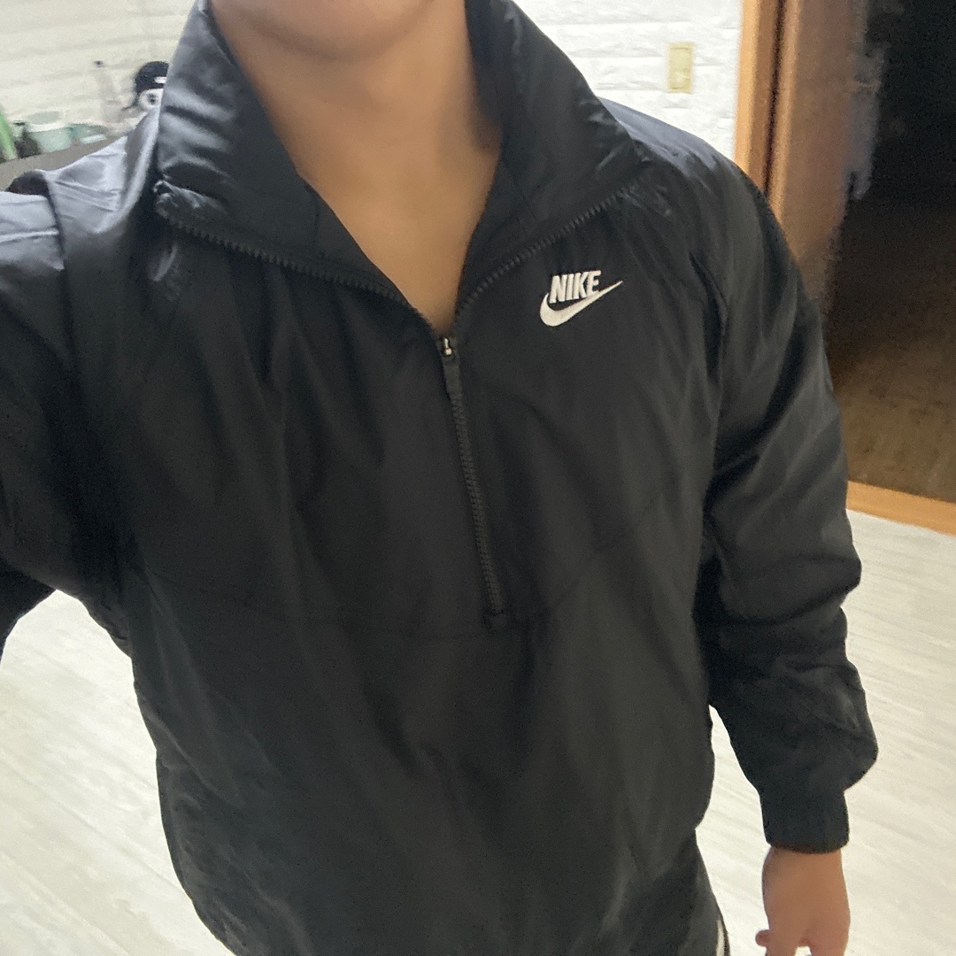 Nike NSW Unlined Woven Windrunner Anorak Jacket Black - Asia 착용 스타일