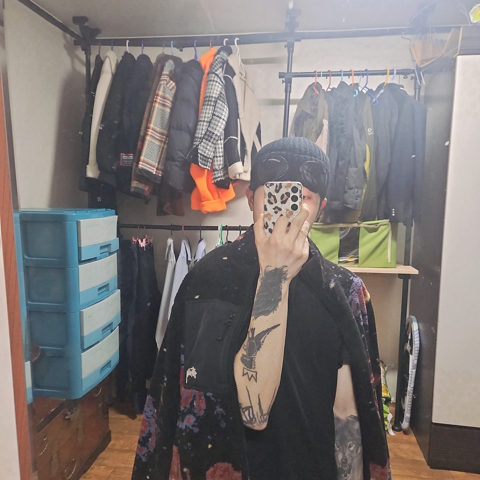 Stussy Cosmos Reversible Jacket Multi 착용 스타일 - 2
