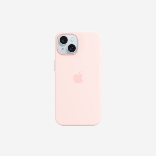 애플 맥세이프형 아이폰 15 실리콘 케이스 라이트 핑크
