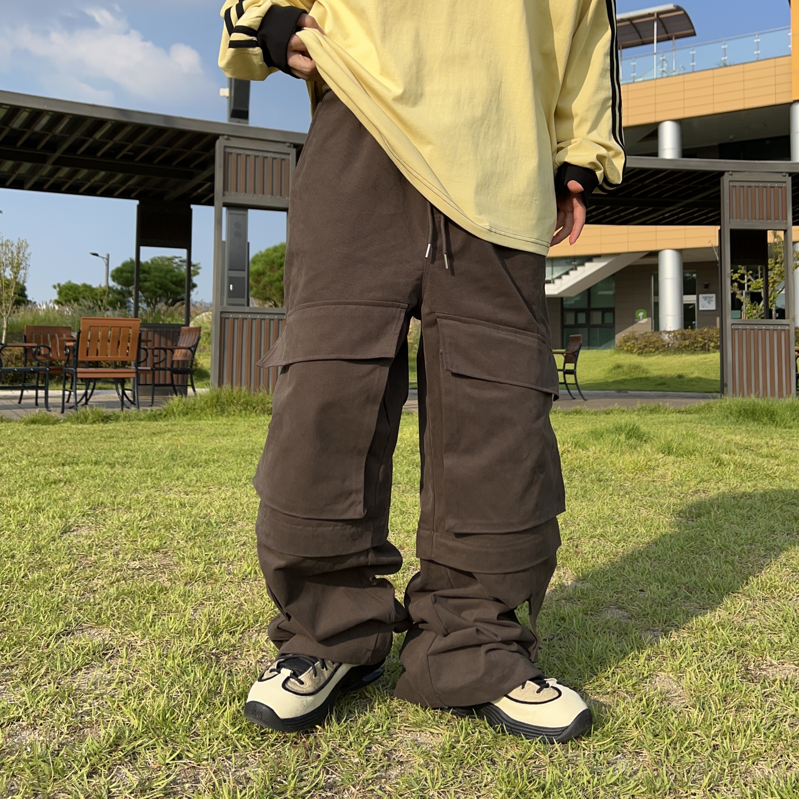 Nike x Stussy Air Penny II Rattan and Limestone 착용 스타일 - 4