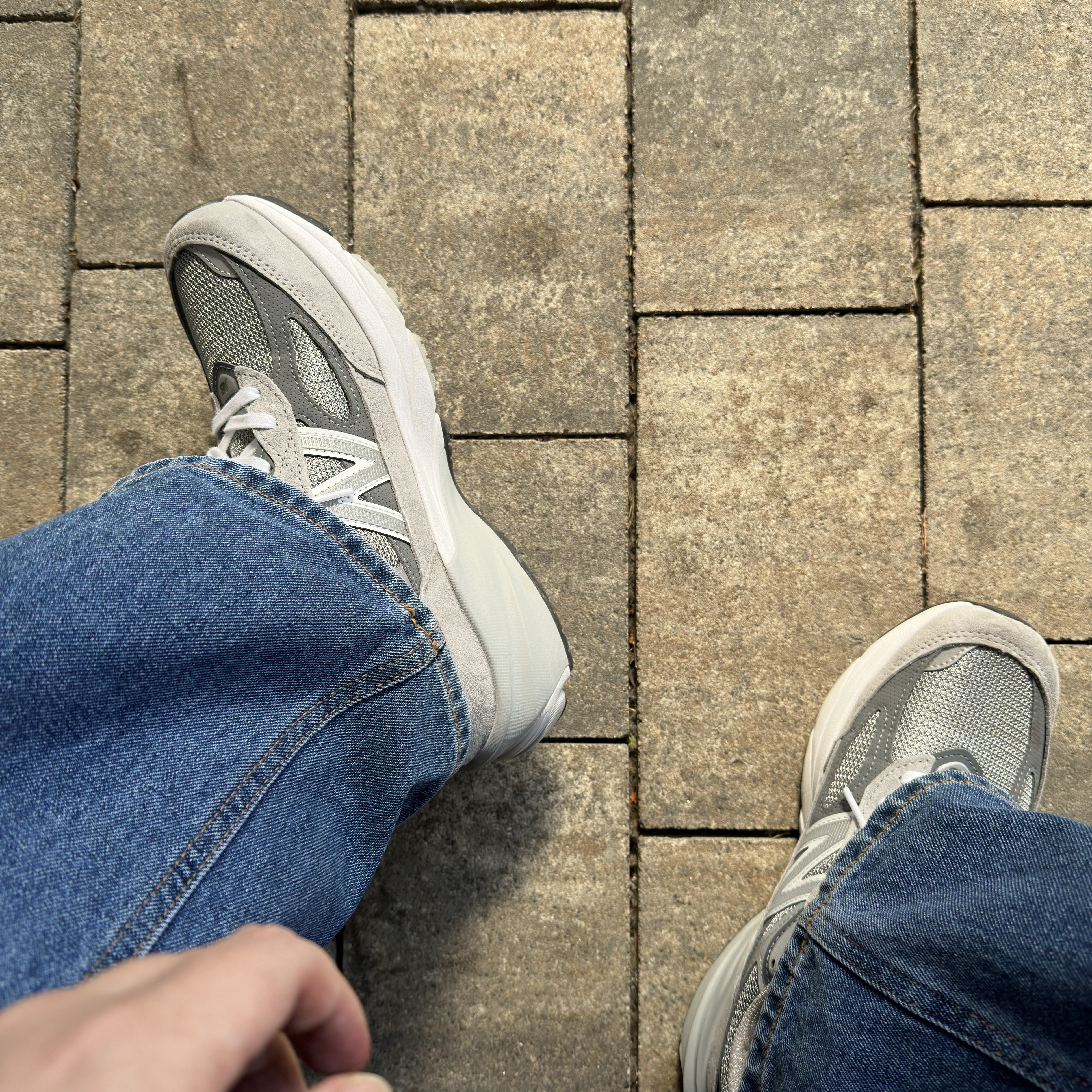 New Balance 990v6 Made in USA Grey - D Standard 착용 스타일