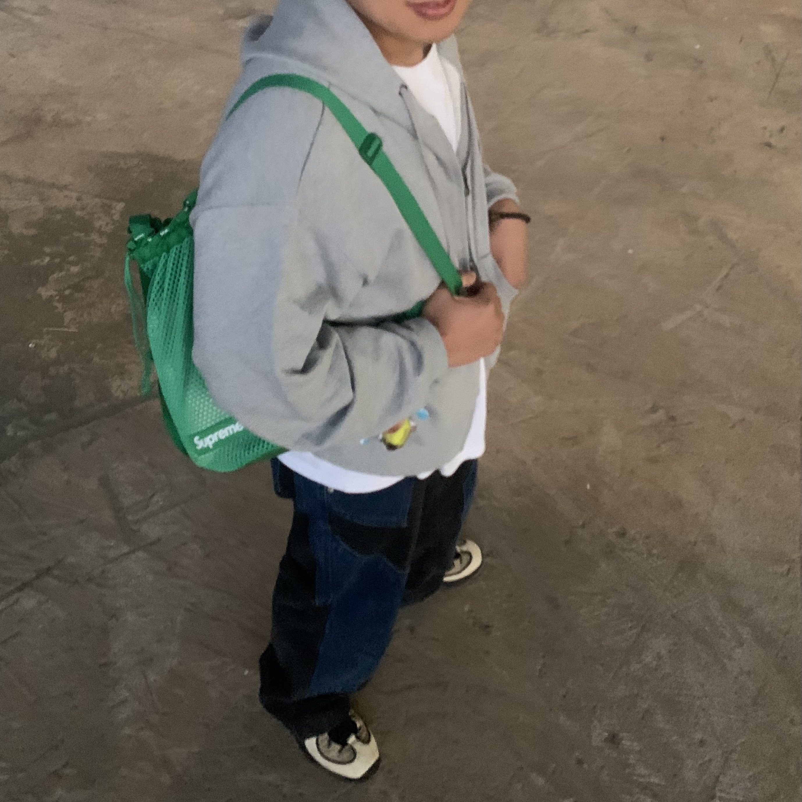Supreme Mesh Small Backpack Green - 23SS 착용 스타일
