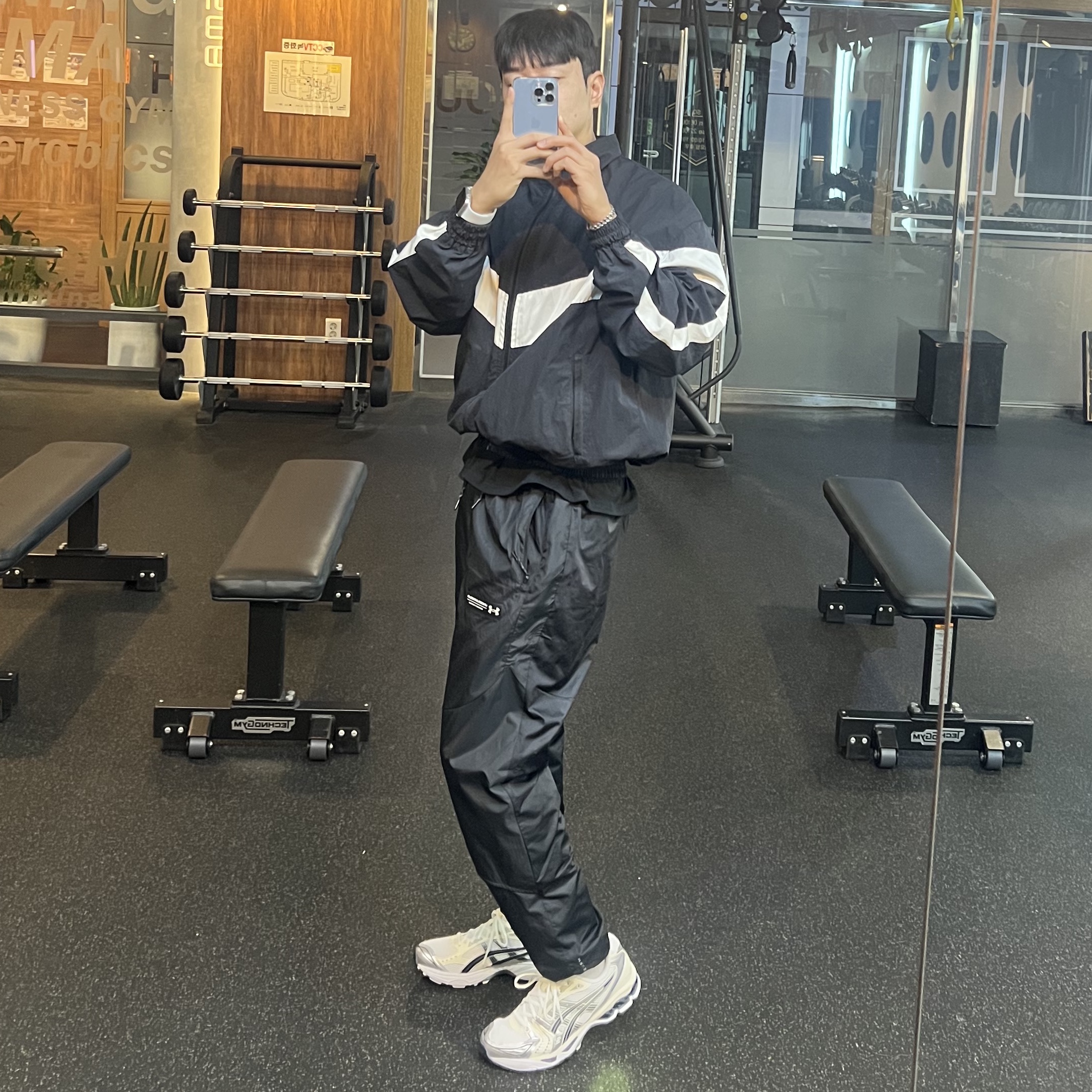 (W) Asics Gel-Kayano 14 White Midnight 착용 스타일 - 2