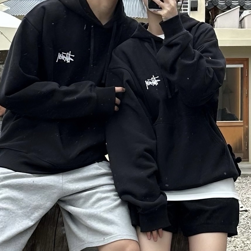 Stussy Basic Stussy Hoodie Black 2023 착용 스타일