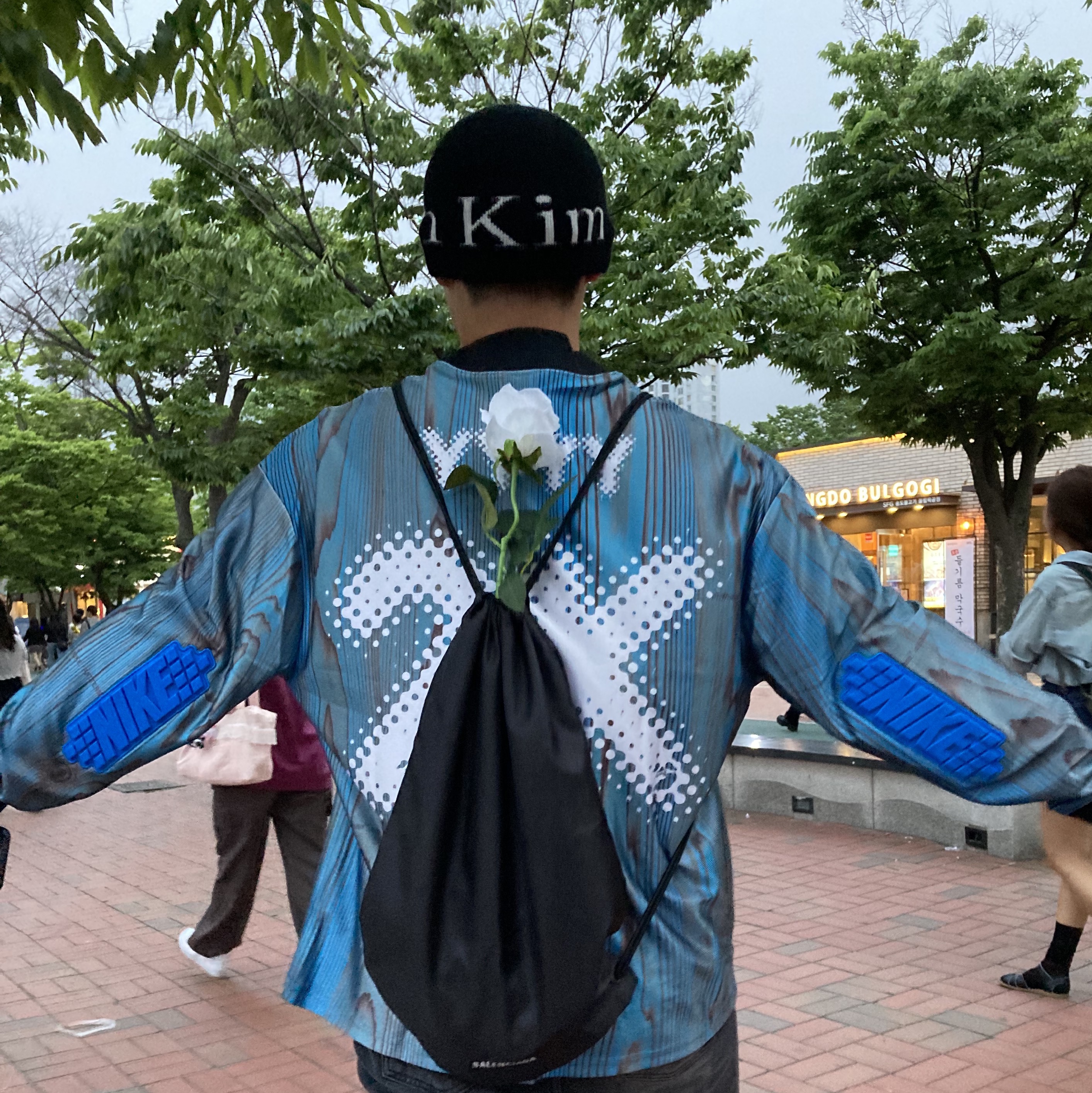 Nike x Off-White NRG Jersey Imperial Blue - Asia, Matin Kim Logo Jacquard Short Beanie Black 착용 스타일