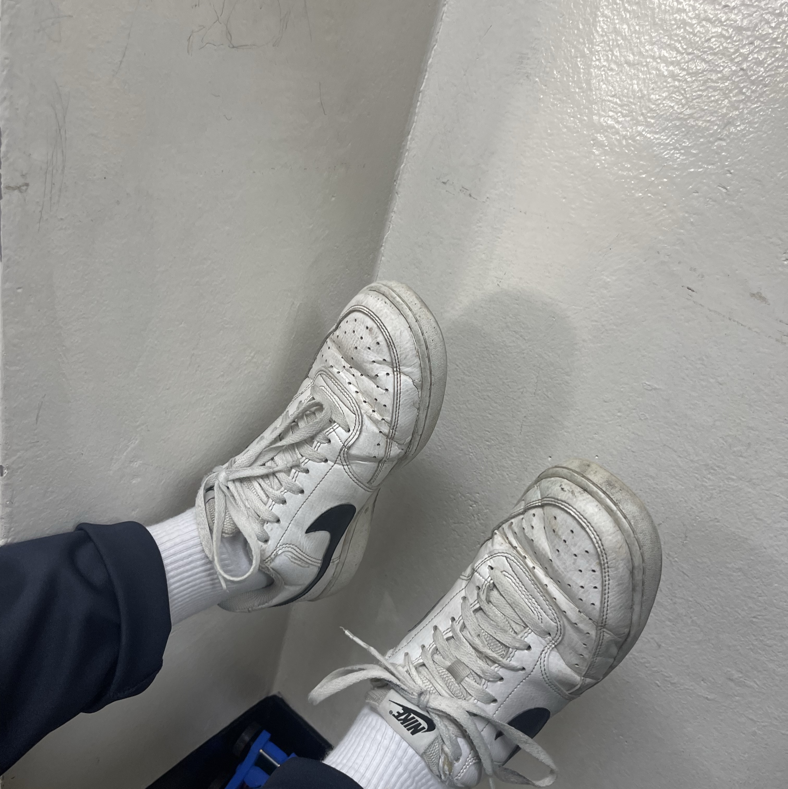 Nike Court Vision Low Next Nature White Black 착용 스타일