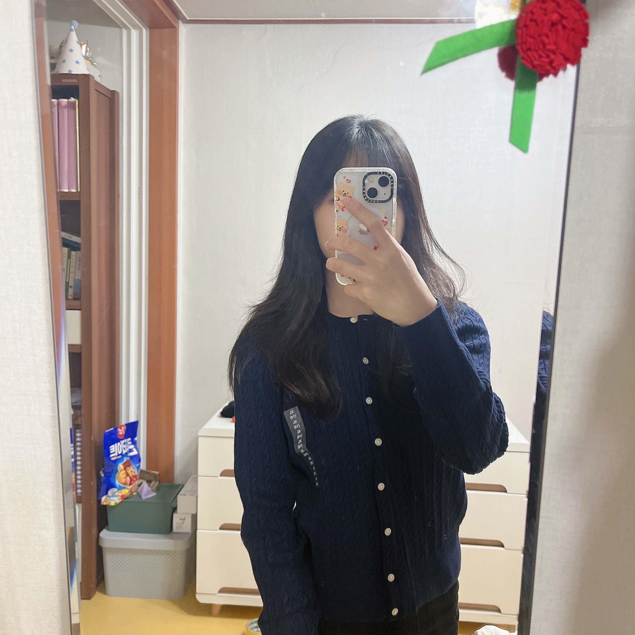 [30% 적립] Polo Ralph Lauren Children Mini Cable Cotton Cardigan Hunter Navy 착용 스타일