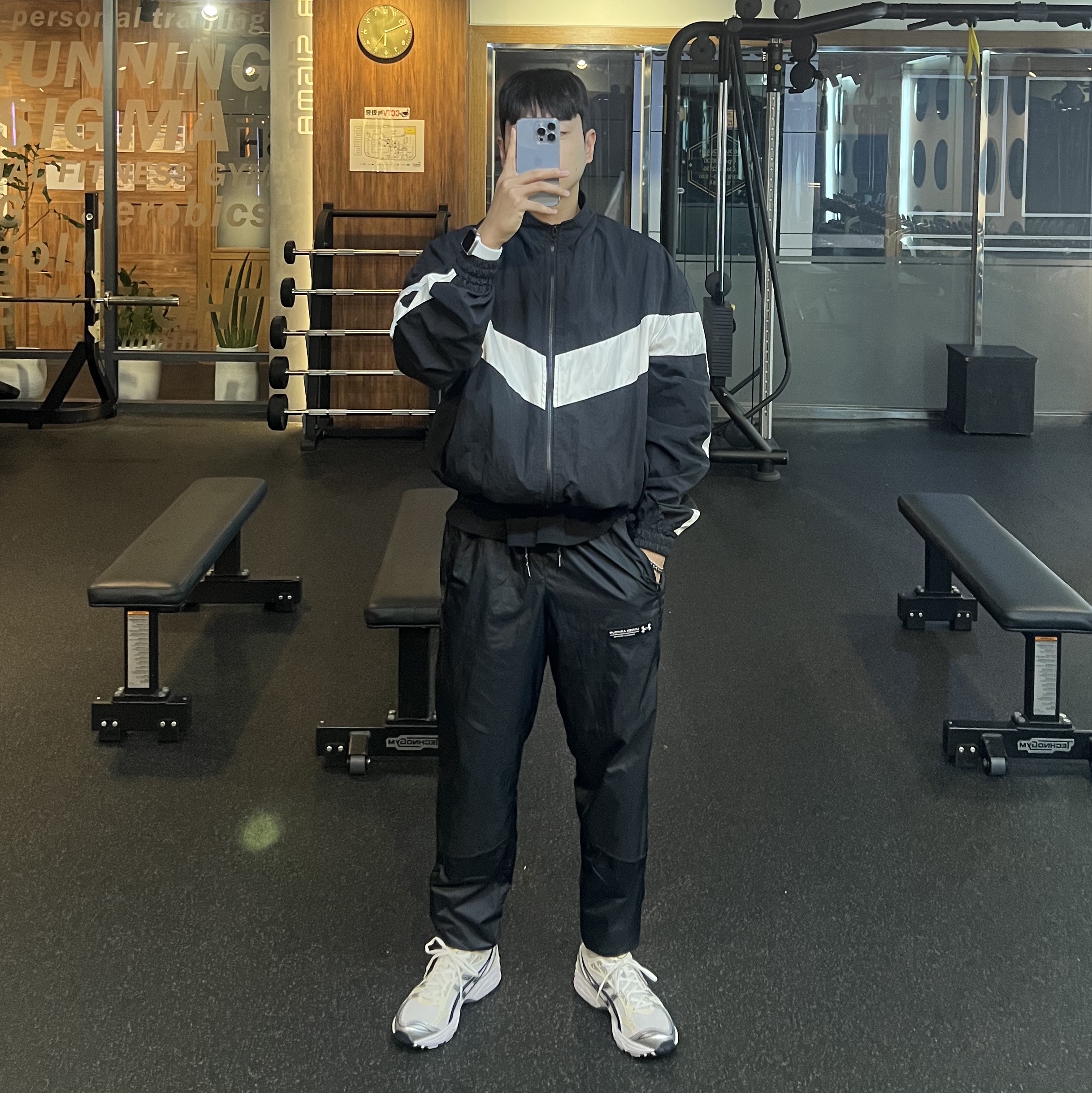 (W) Asics Gel-Kayano 14 White Midnight 착용 스타일 - 1