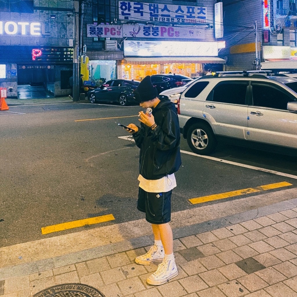 Converse x Ader Error Shapes Light Jacket Converse Black, Converse x Ader Error Chuck 70 High White 착용 스타일 - 1