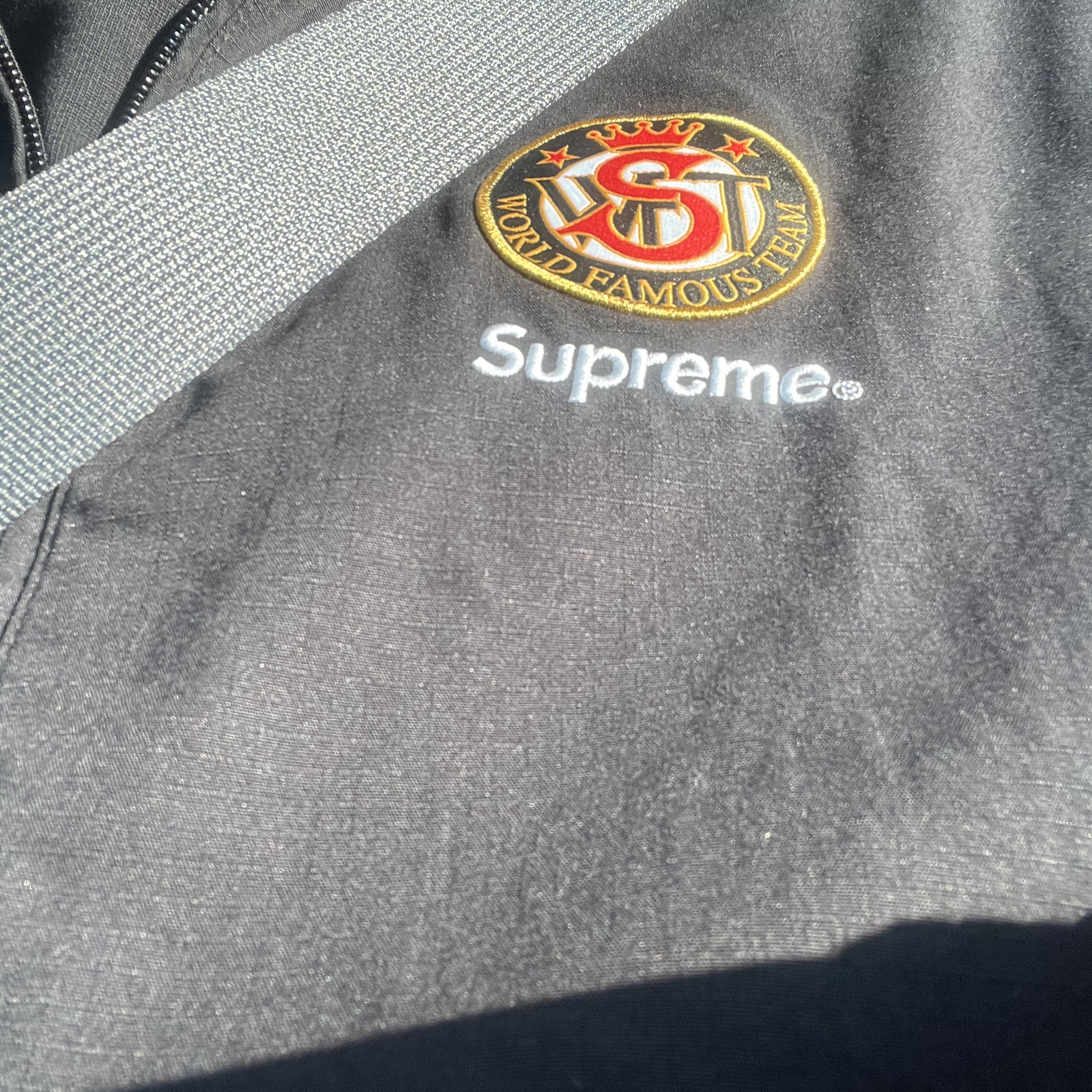 Supreme x Umbro Cotton Ripstop Track Jacket Black - 23FW 착용 스타일