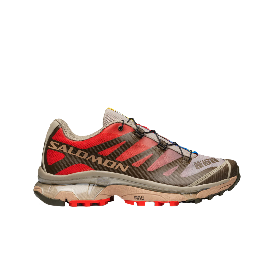 살로몬 XT-4 OG 렌 빈티지 카키 오로라 레드(Salomon XT-4 OG Wren Vintage Khaki Aurora Red)
