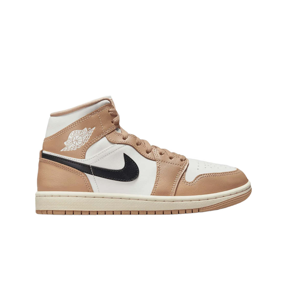 (W) 조던 1 미드 세일 블랙 데저트((W) Jordan 1 Mid Sail Black Desert)