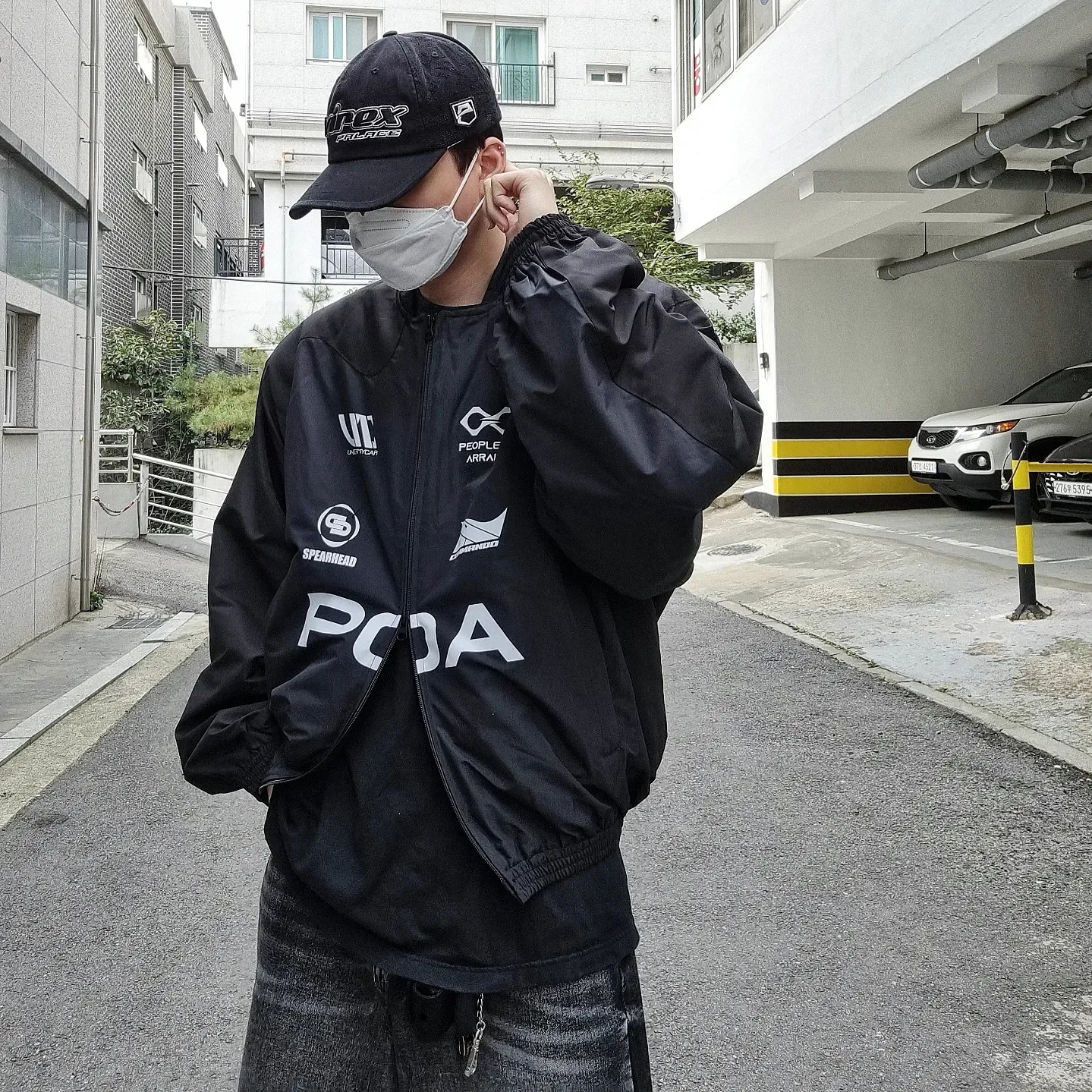 Undermycar Acer Padded Shoulder Crop Blouson Ebony - 23FW, Palace Avirex 6-Panel Black - 23FW 착용 스타일 - 2